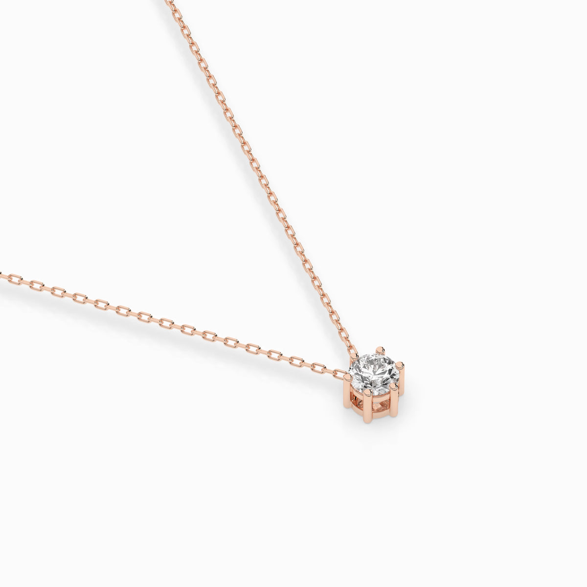 Colier din Aur cu Diamant, Forma Rotund Briliant, 0,10 CT