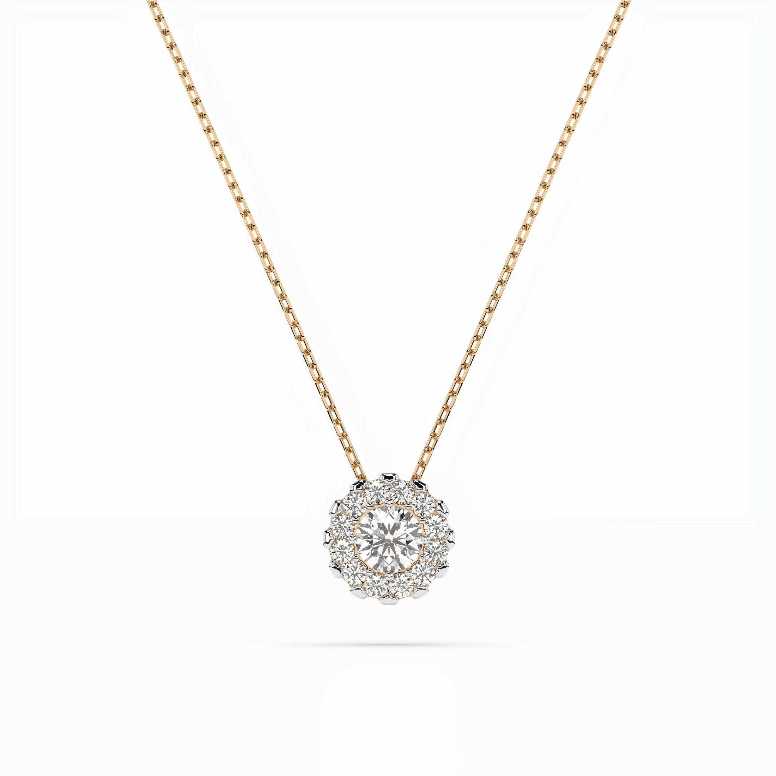 Colier din Aur cu Diamante Rotunde Briliant 0.20 CT