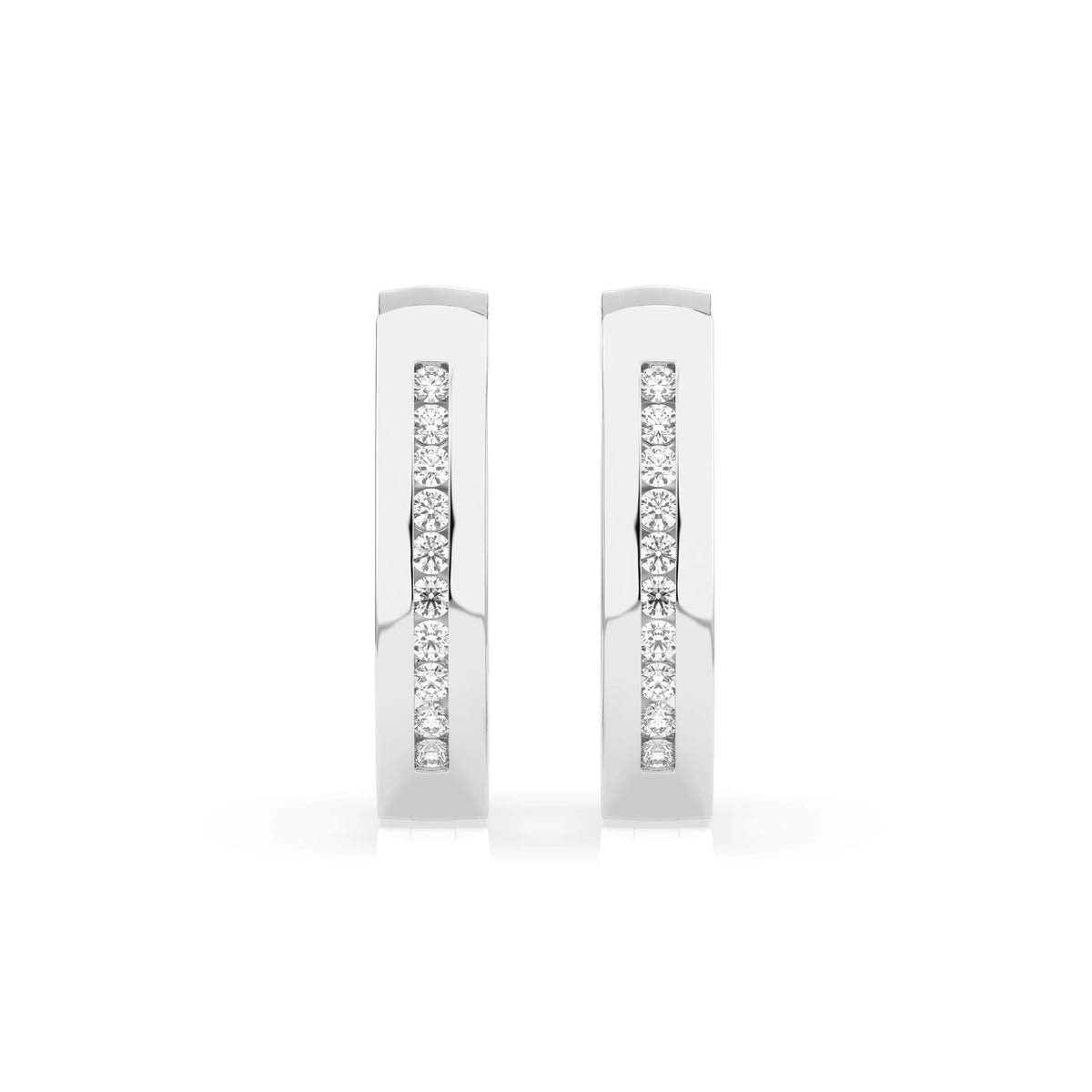 Cercei din Aur cu Diamante, Forma Rotund Briliant, 0,16 CT