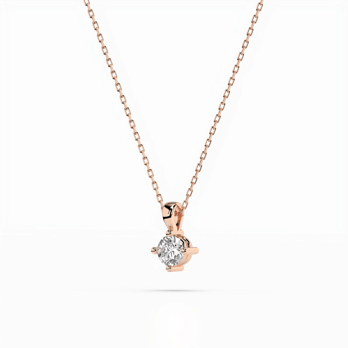 Colier din Aur cu Diamant, Forma Rotund Briliant, 0,10 CT