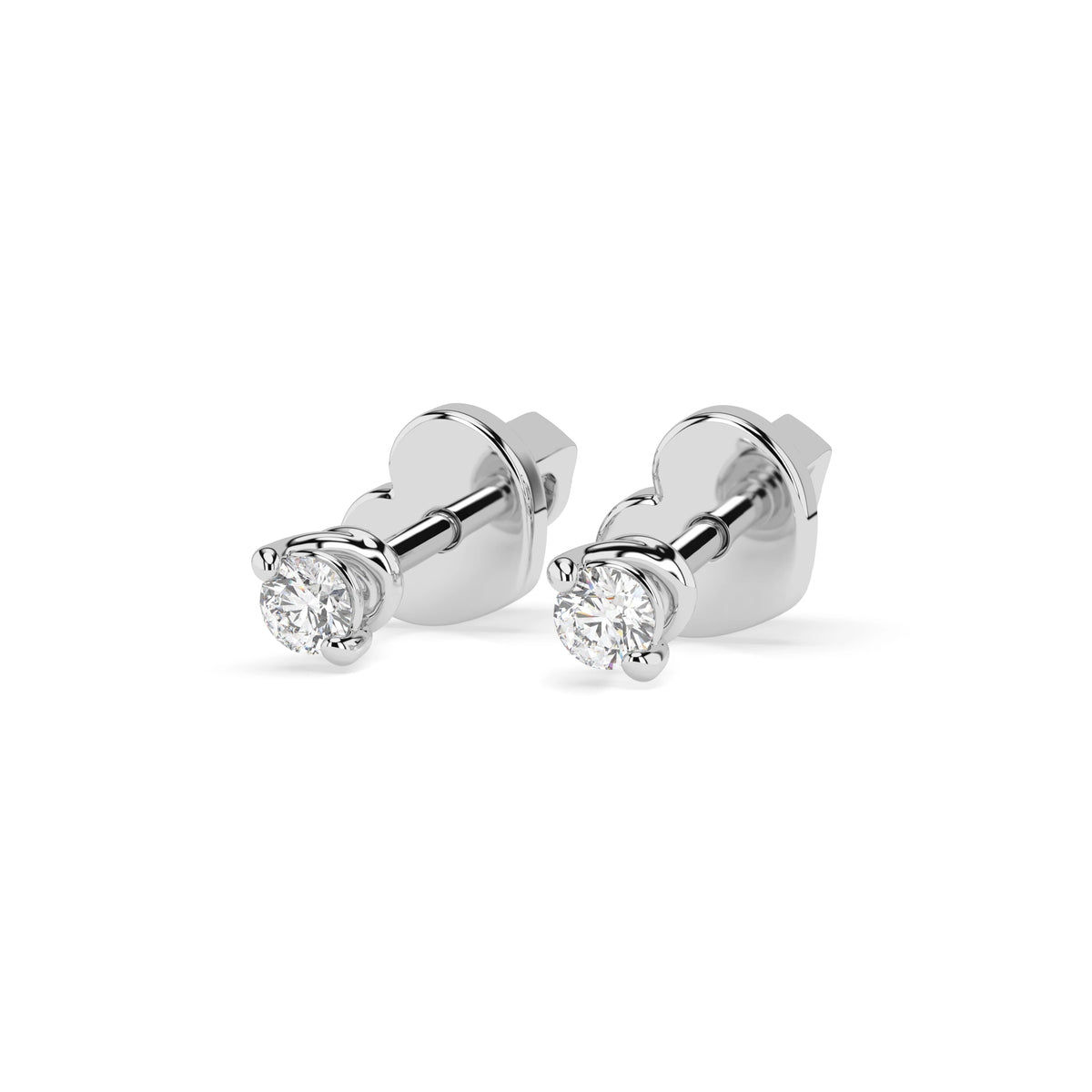 Cercei din Aur cu Diamante Rotunde Briliant 0.08 CT