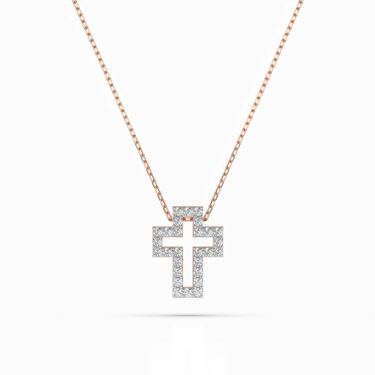 Colier din Aur cu Diamante, Forma Rotund Briliant, 0,17 CT