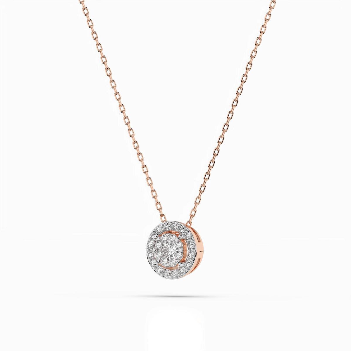 Colier din Aur cu Diamante, Forma Rotund Briliant, 0,18 CT