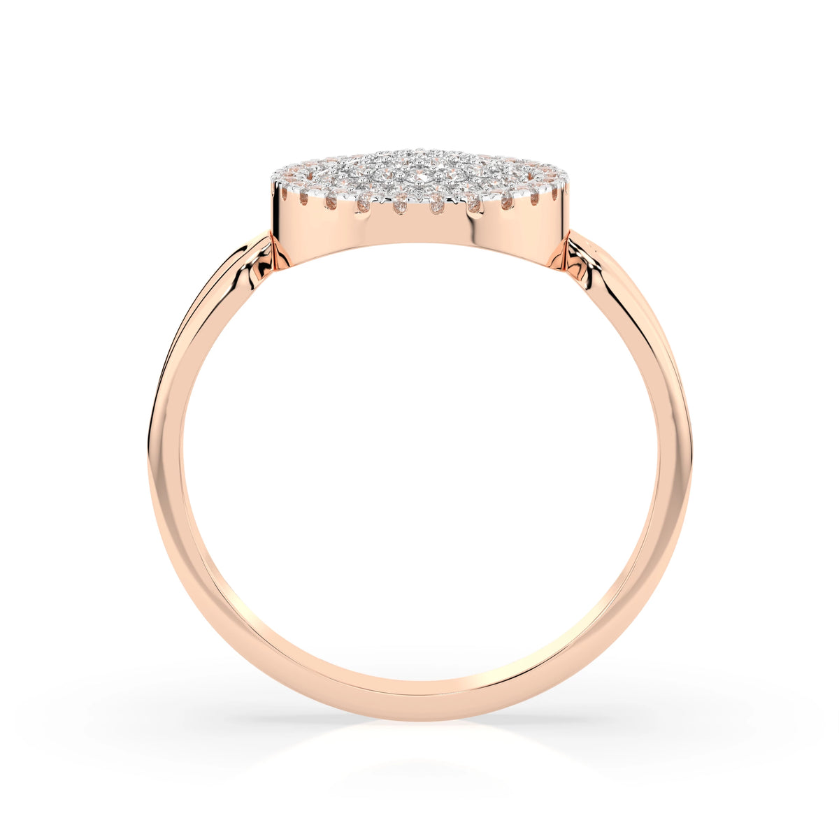 Inel din Aur cu Diamante, Forma Rotund Briliant, 0,52 CT