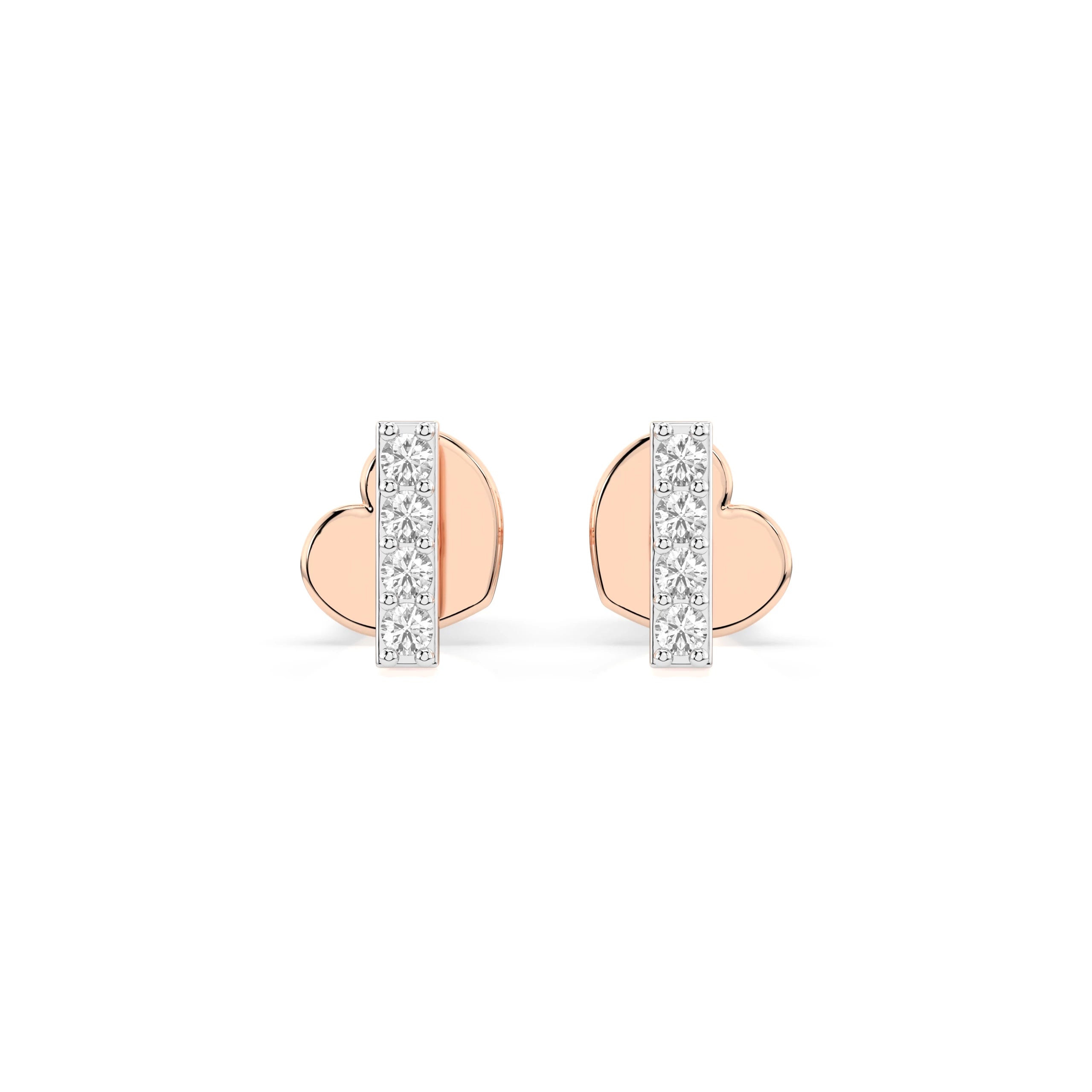 Cercei din Aur cu Diamante Rotunde Briliant 0.08 CT