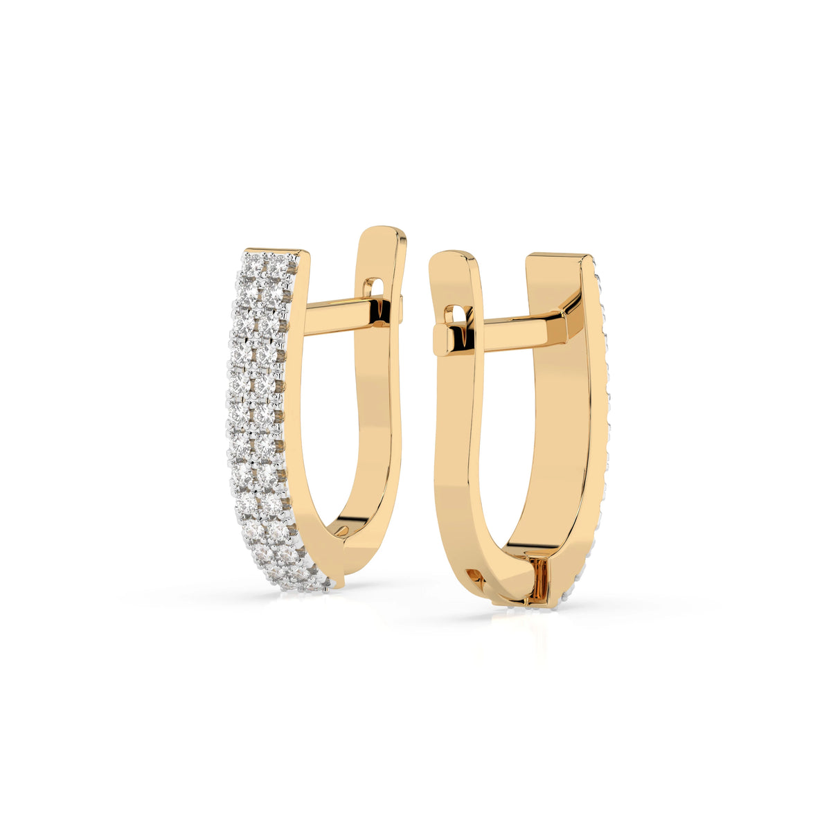 Cercei din Aur cu Diamante Rotunde Briliant 0.21 CT