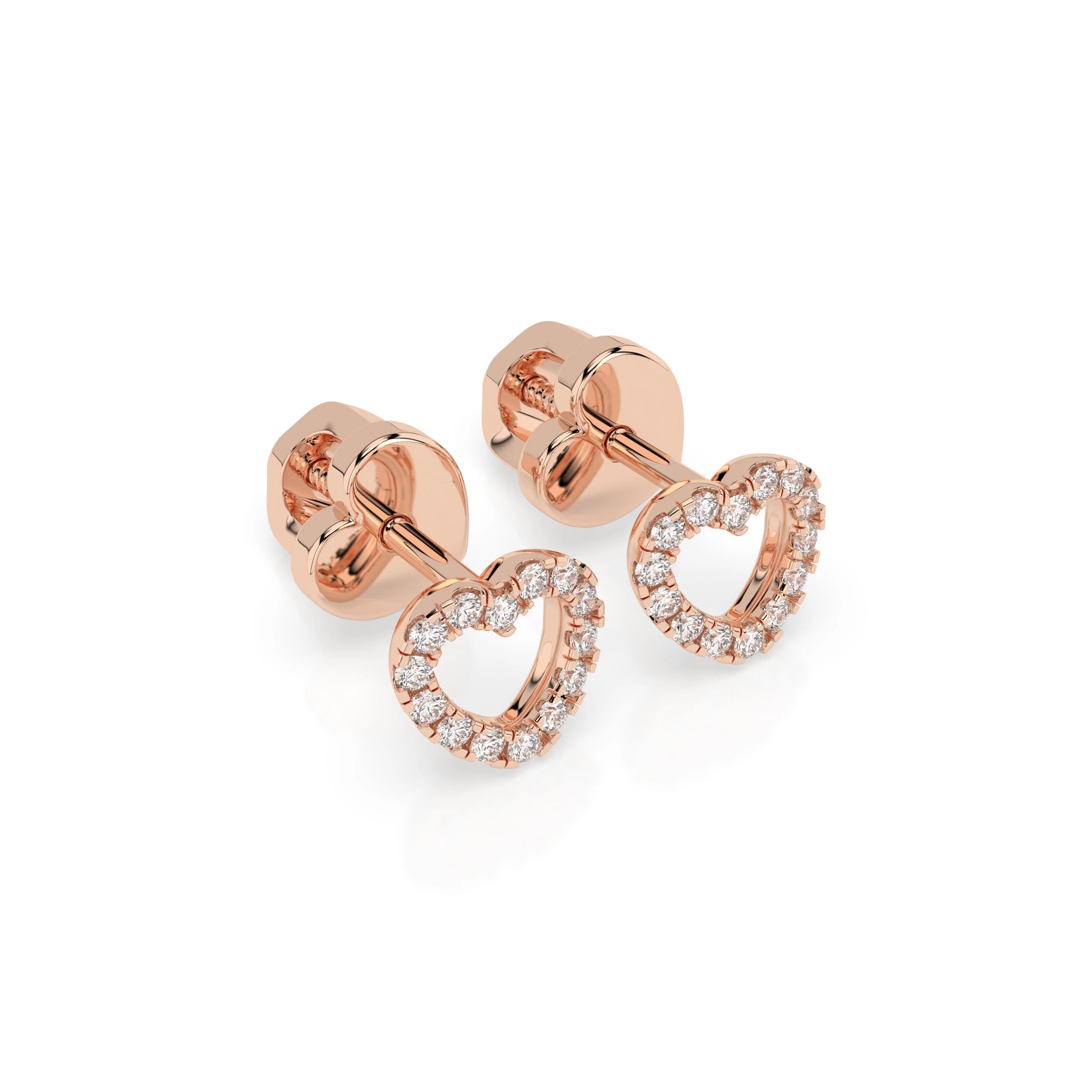 Cercei din Aur cu Diamante Rotunde Briliant 0.14 CT