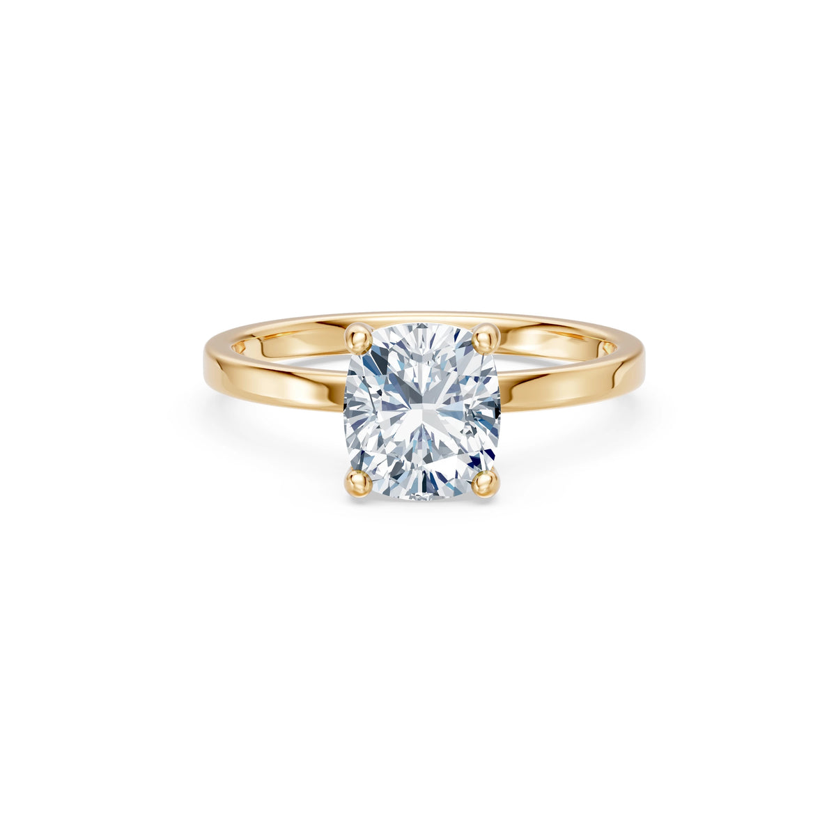 Inel de Logodnă Solitaire din Aur, Diamant Cushion 2,00 CT