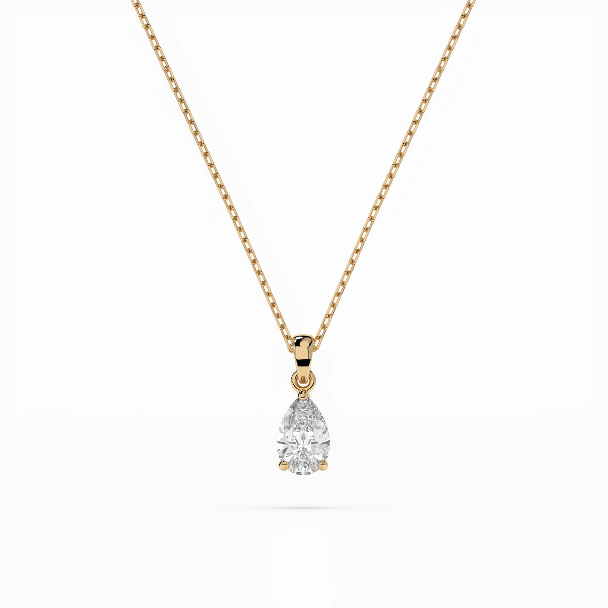 Colier din Aur cu Diamant, Forma Pear, 0,30 CT