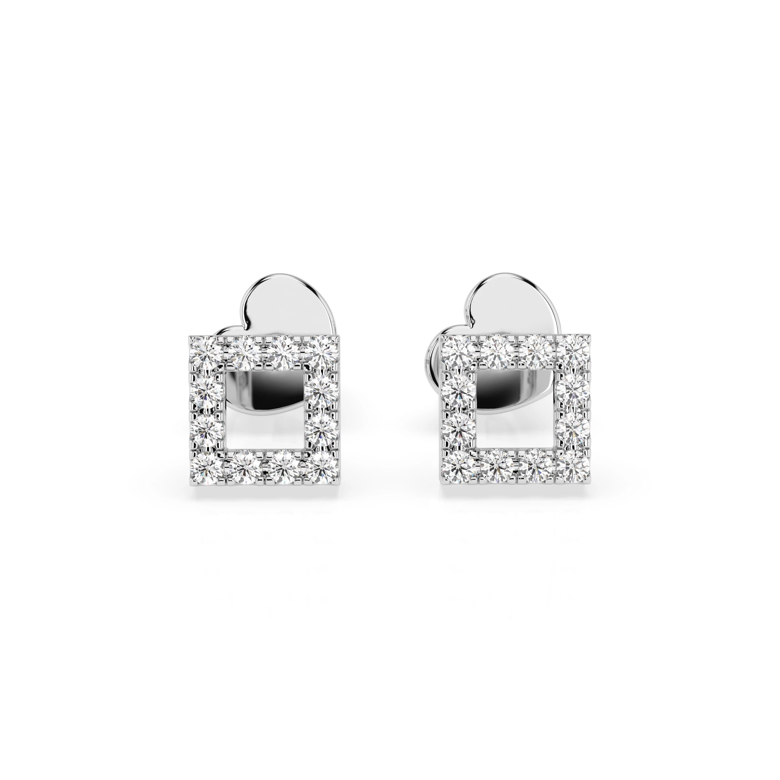 Cercei din Aur cu Diamante Rotunde Briliant 0.14 CT