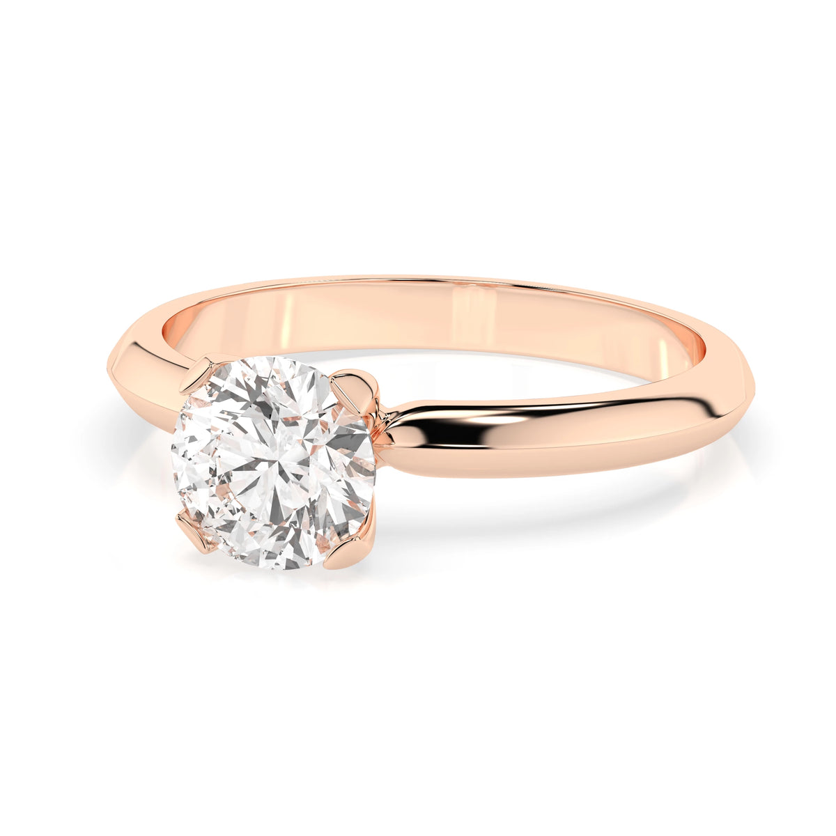 Inel de Logodnă Solitaire din Aur, Diamant Rotund Briliant 0,50 CT