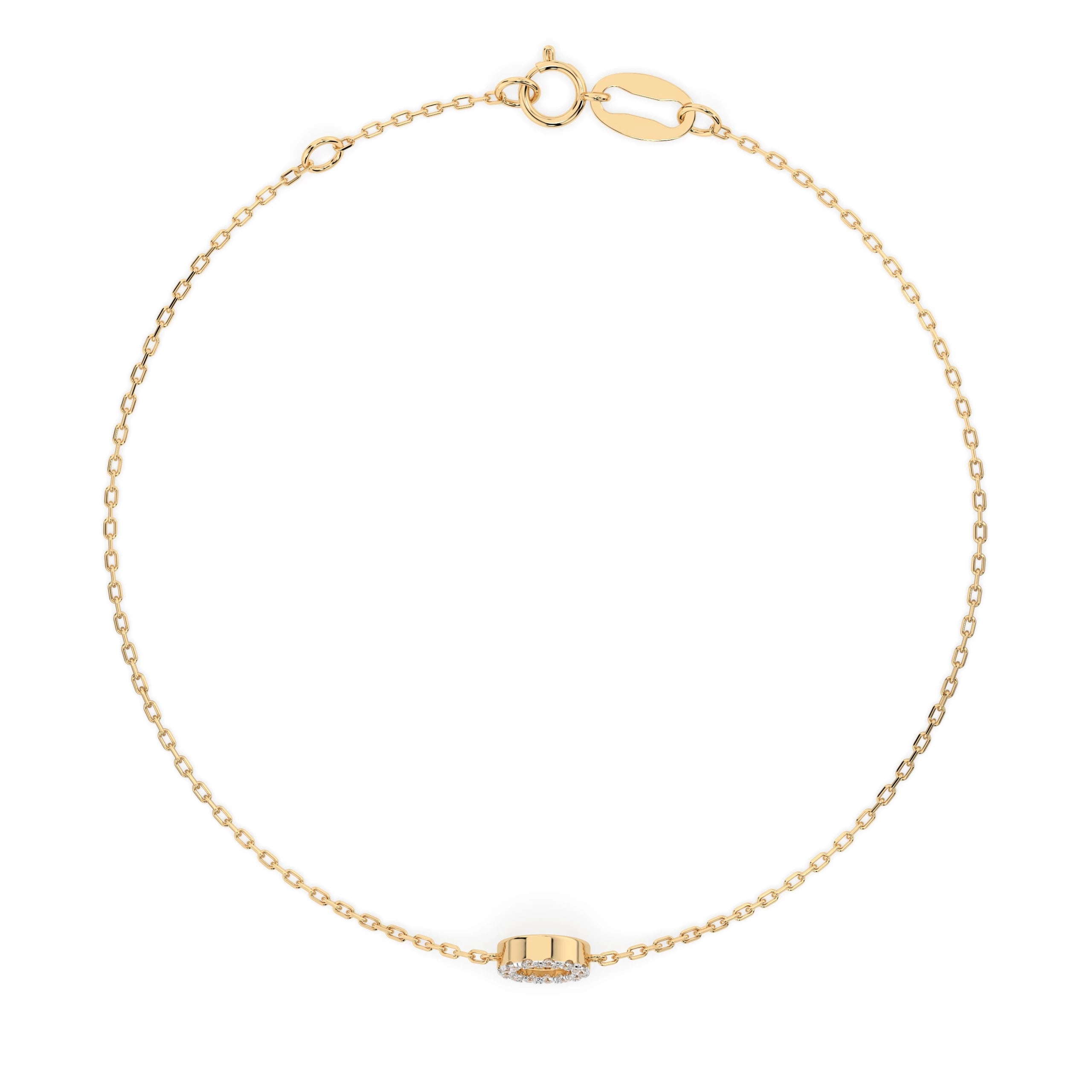 Brățară din Aur cu Diamante Rotunde Briliant 0.07 CT