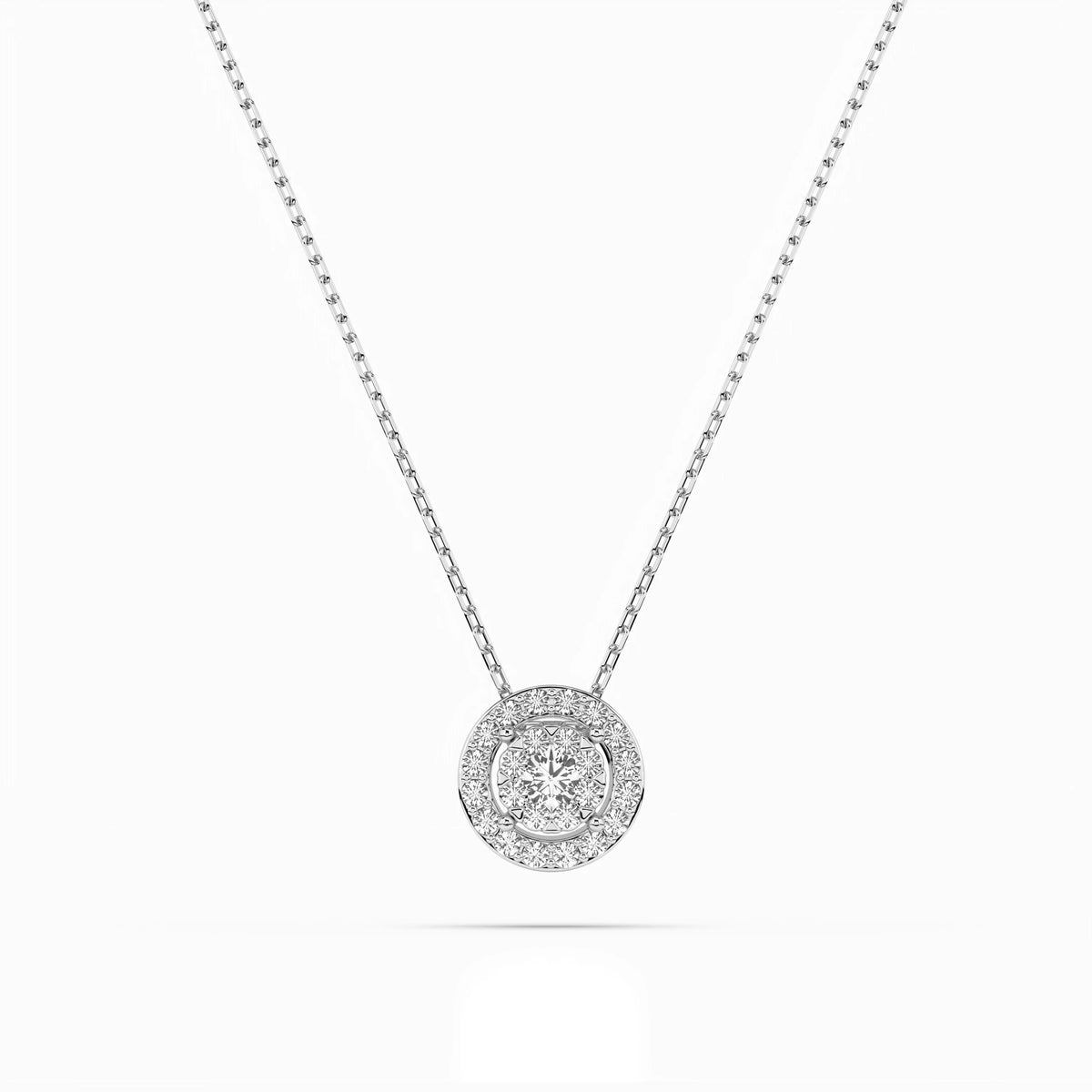 Colier din Aur cu Diamante, Forma Rotund Briliant, 0,18 CT