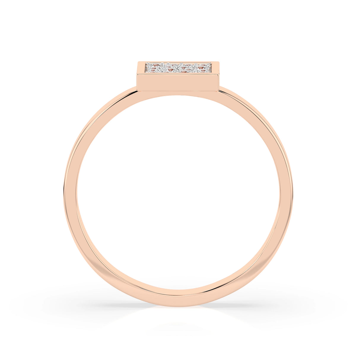 Inel din Aur cu Diamante, Forma Rotund Briliant, 0,13 CT