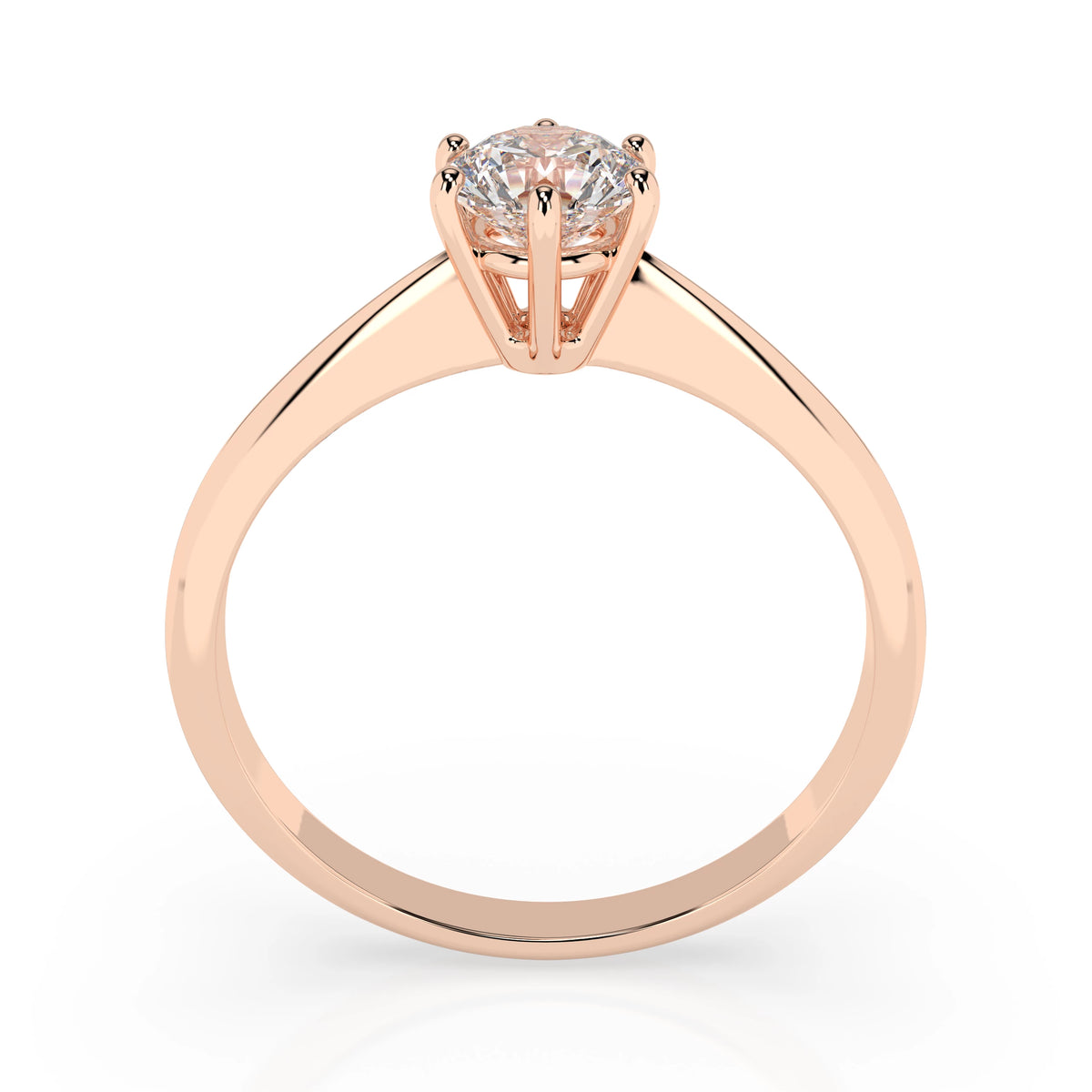 Inel de Logodnă Solitaire din Aur, Diamant Rotund Briliant 0,35 CT