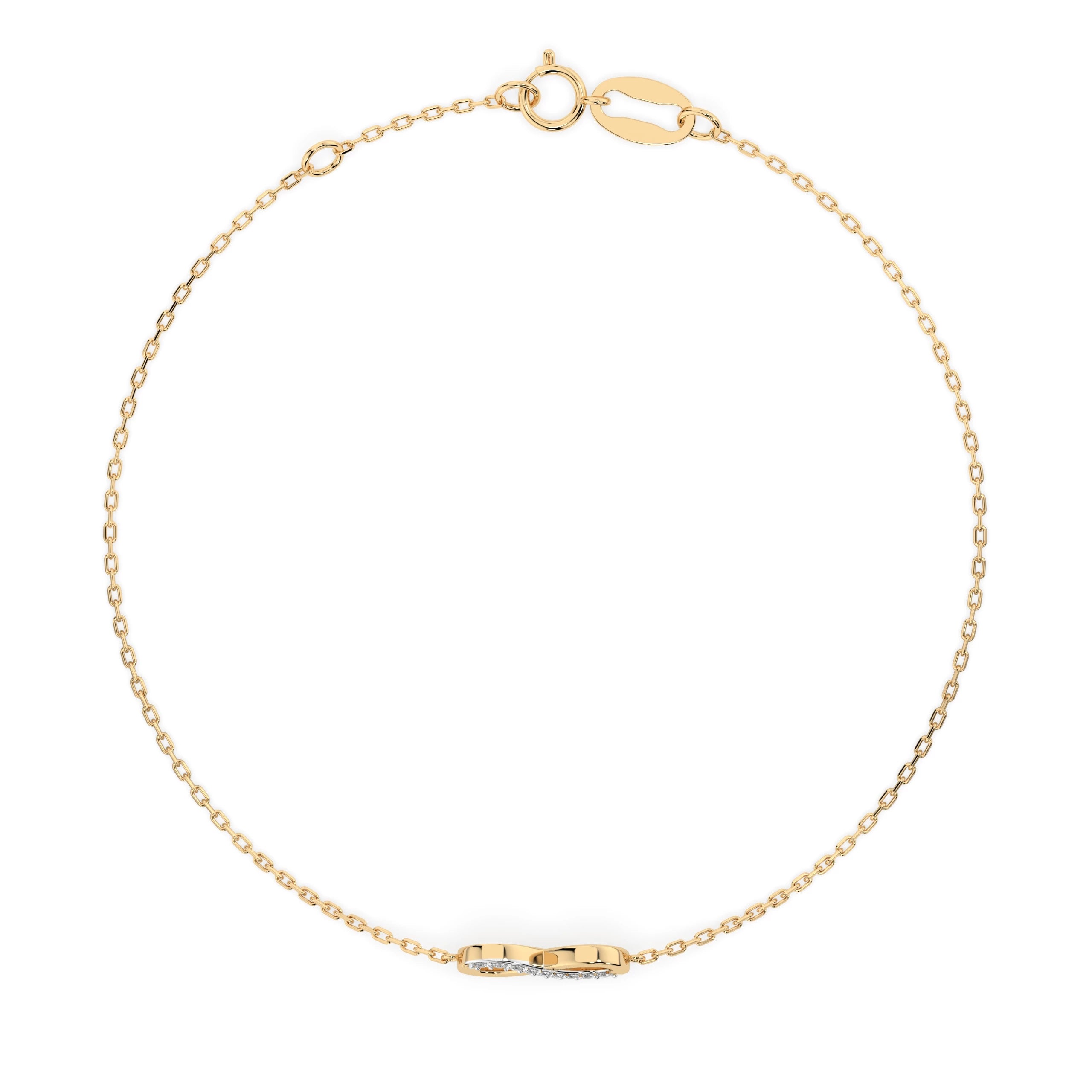 Brățară din Aur cu Diamante Rotunde Briliant 0.05 CT
