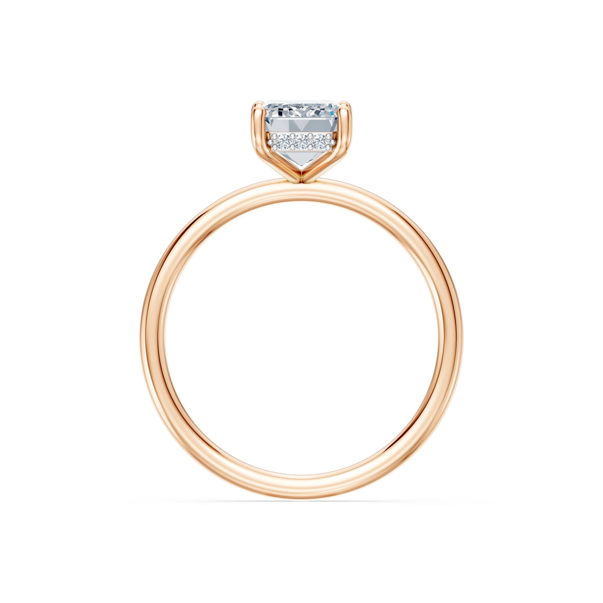 Inel de Logodnă Solitaire din Aur, Diamant Emerald 2,00 CT