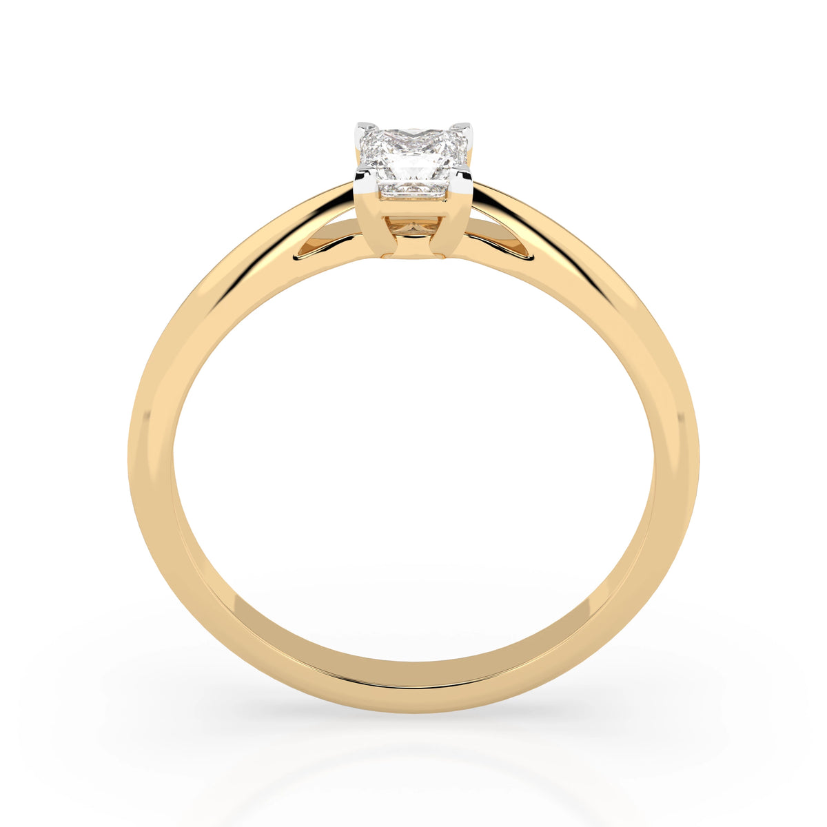 Inel de Logodnă Solitaire din Aur, Diamant Princess 0,30 CT