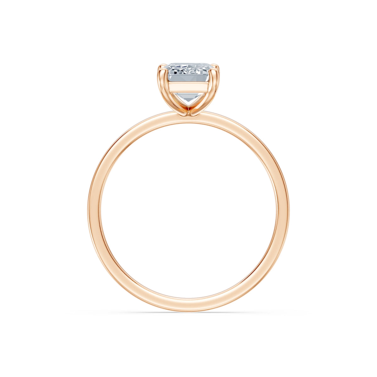 Inel de Logodnă Solitaire din Aur, Diamant Emerald 1,50 CT