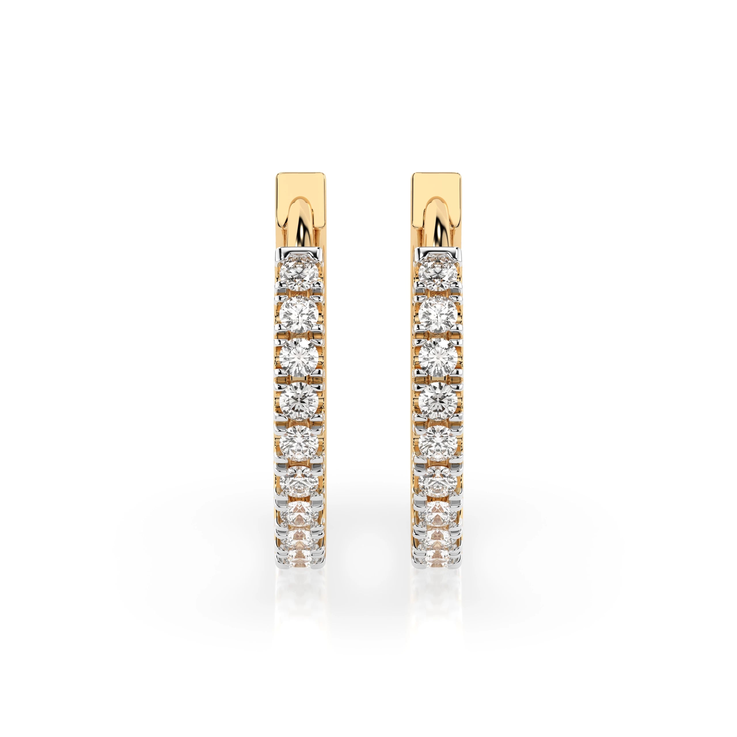 Cercei din Aur cu Diamante Rotunde Briliant 0.22 CT