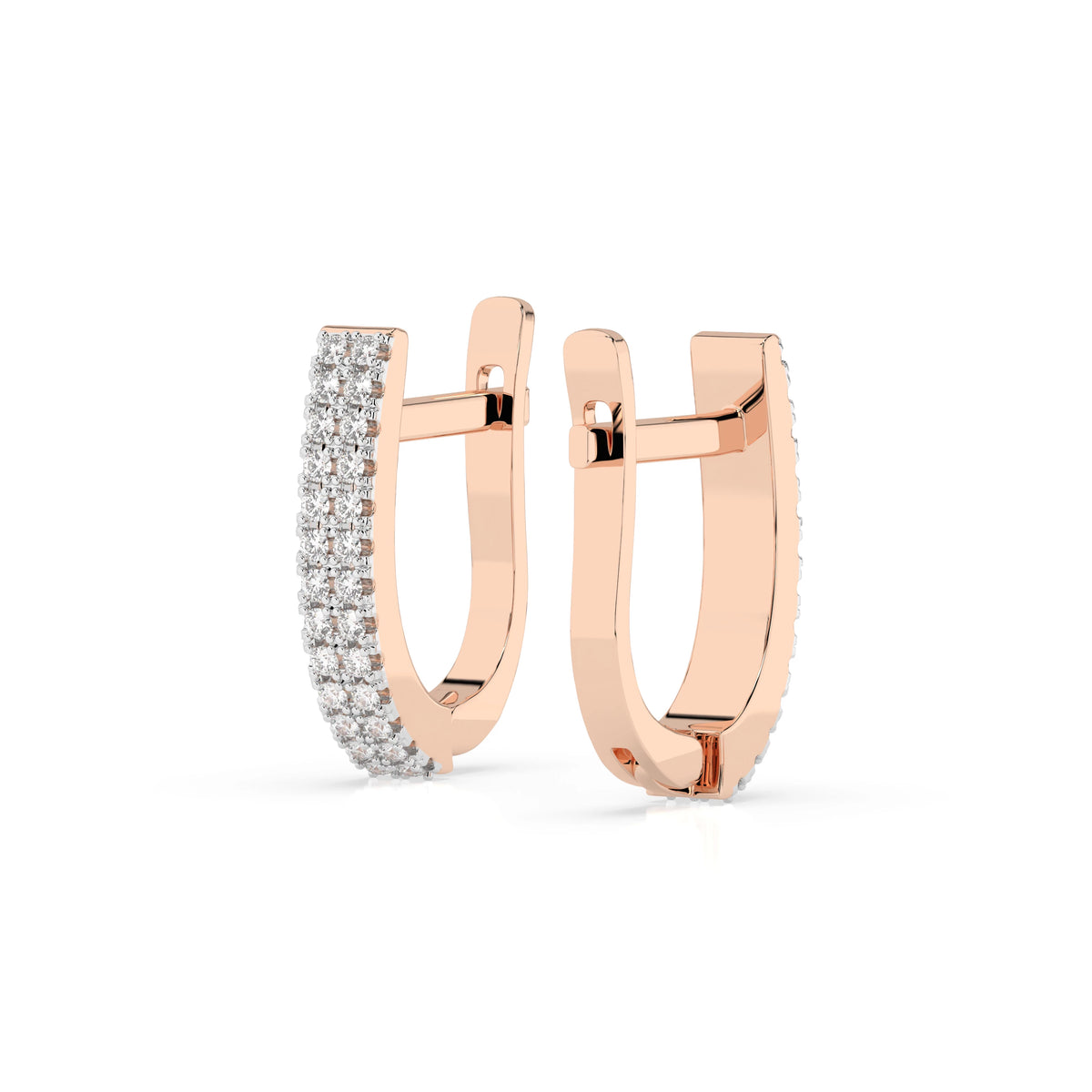 Cercei din Aur cu Diamante Rotunde Briliant 0.21 CT