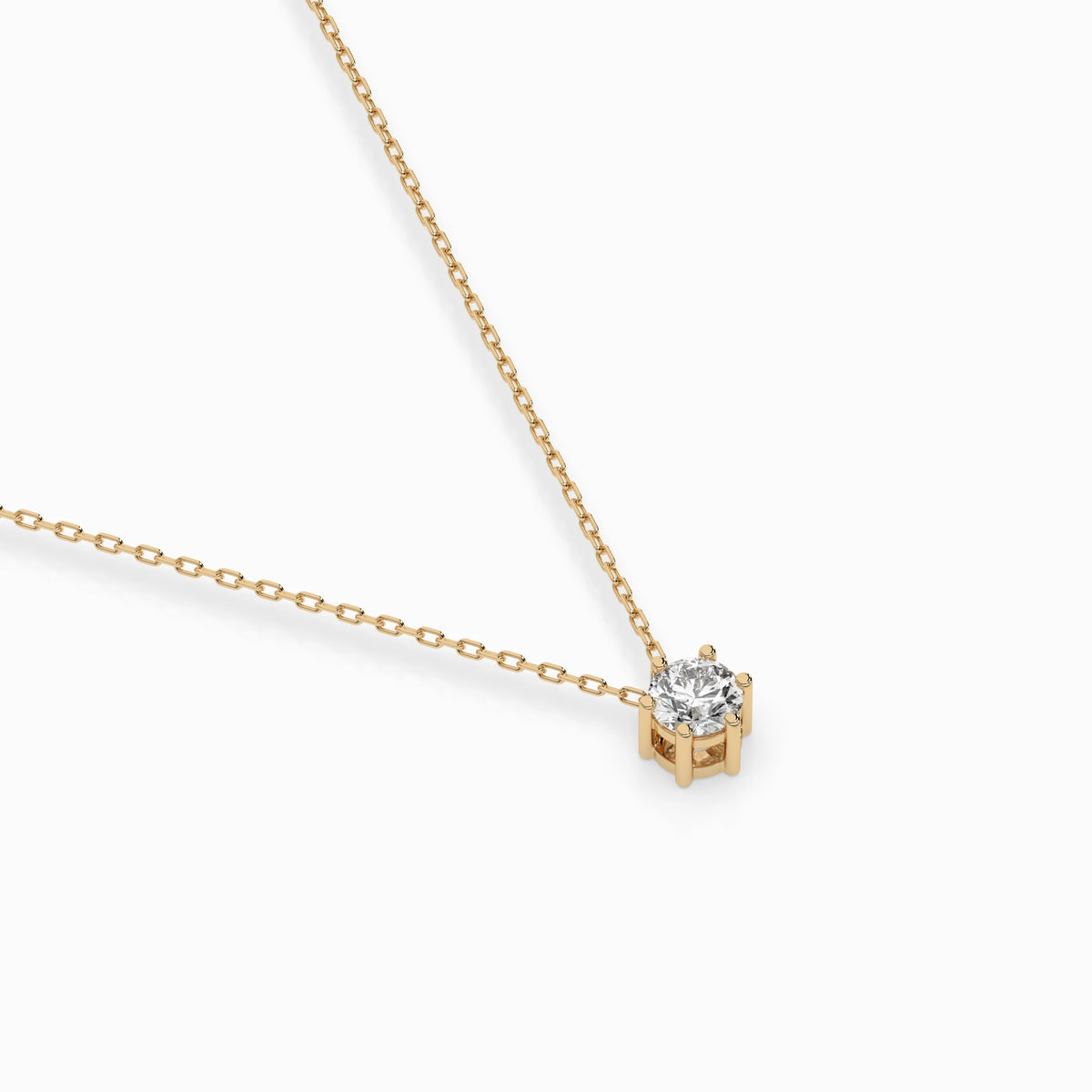 Colier din Aur cu Diamant, Forma Rotund Briliant, 0,10 CT