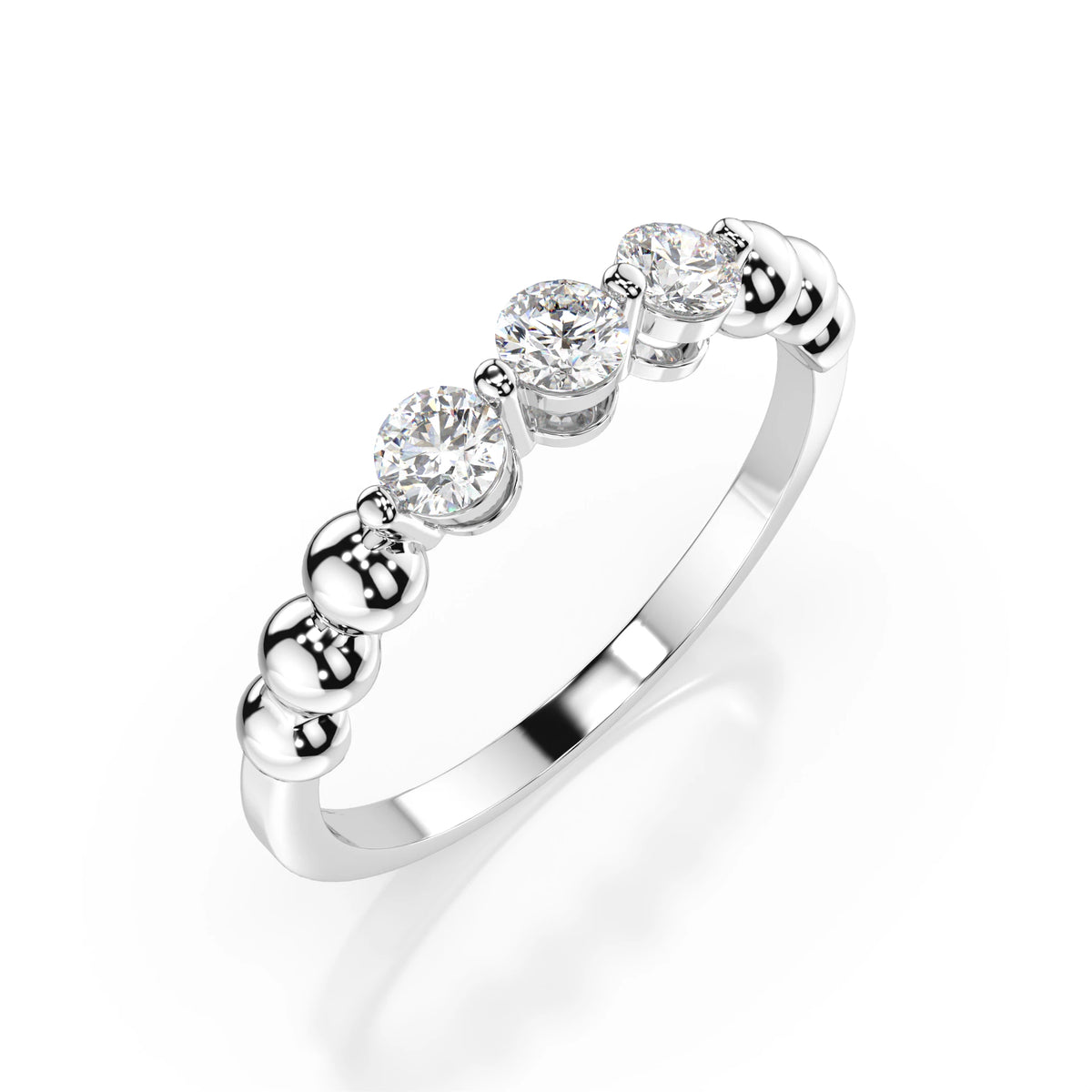 Inel din Aur cu Diamante, Forma Rotund Briliant, 0,39 CT