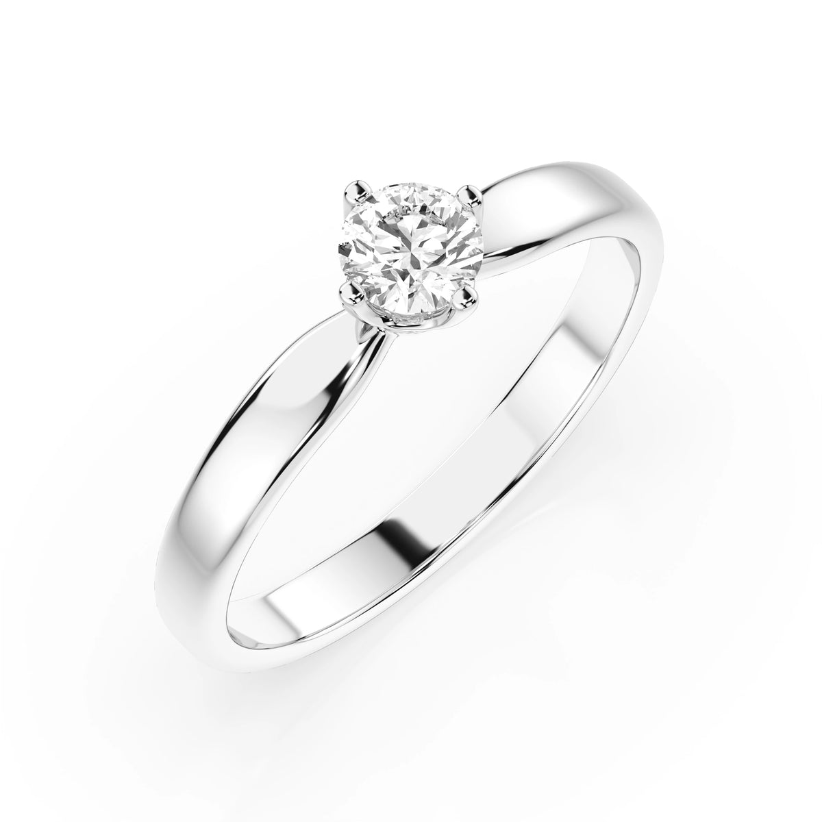 Inel de Logodnă Solitaire din Aur, Diamant Rotund Briliant 0,25 CT