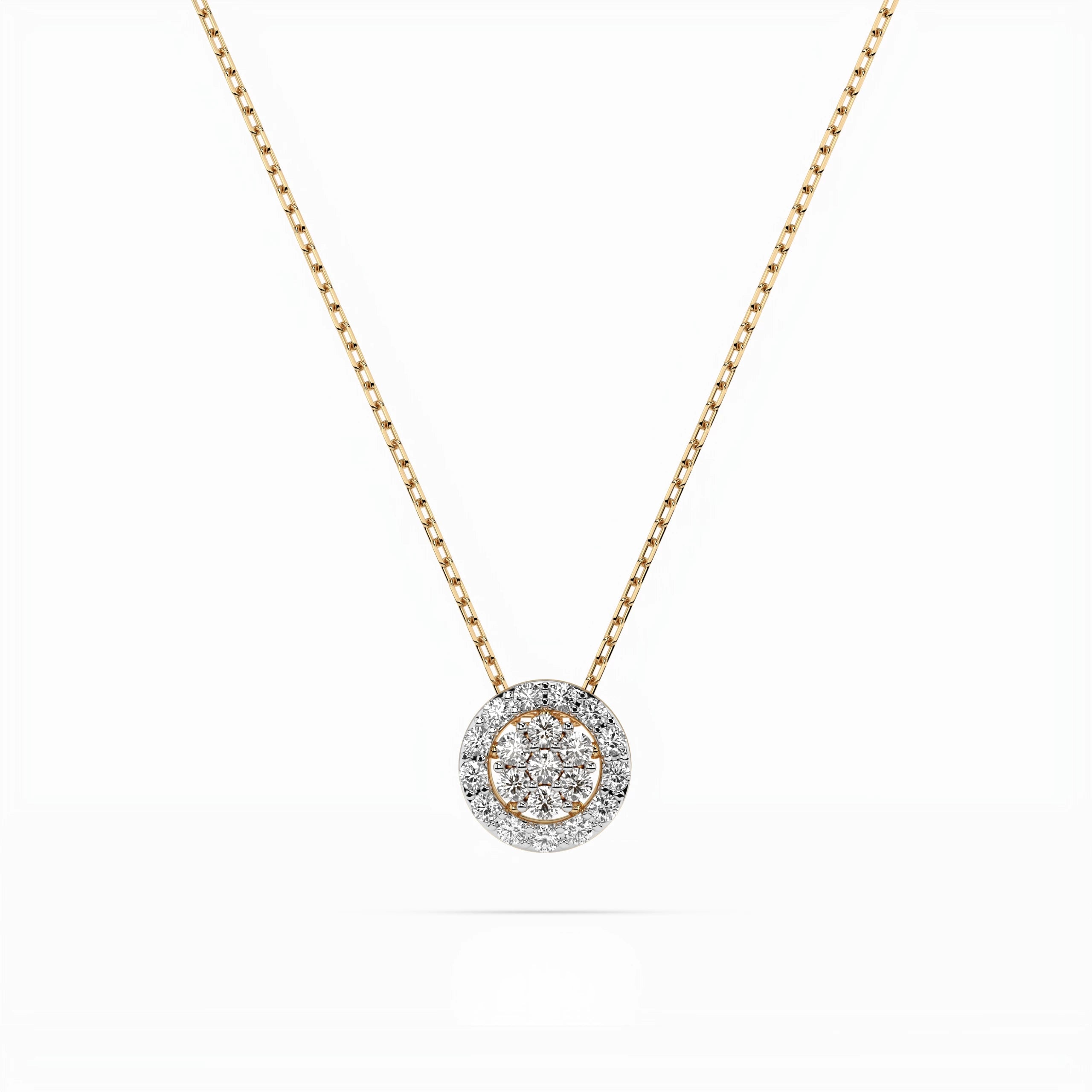 Colier din Aur cu Diamante Rotunde Briliant 0.15 CT