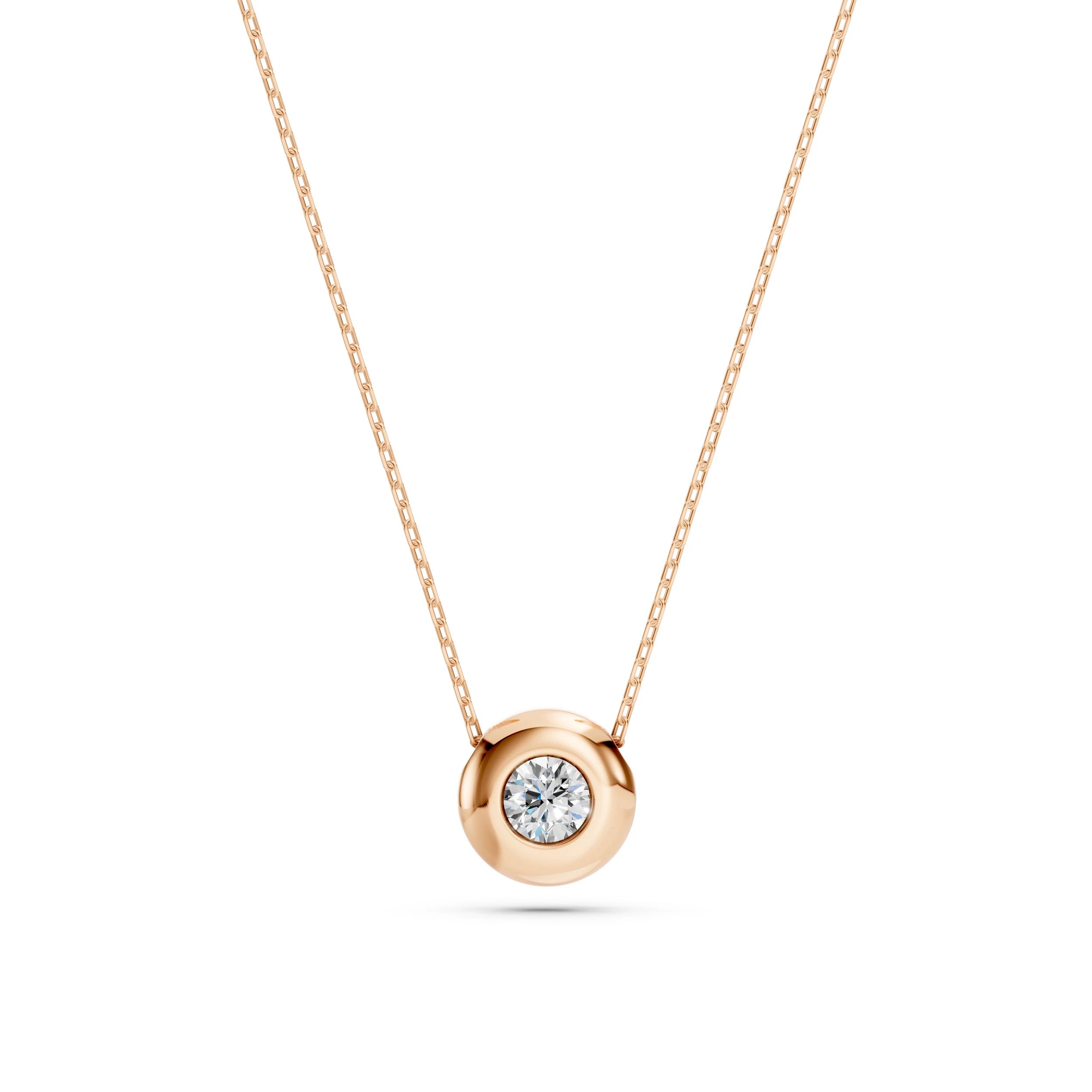 Colier din Aur cu Diamant Rotund Briliant 0.15 CT