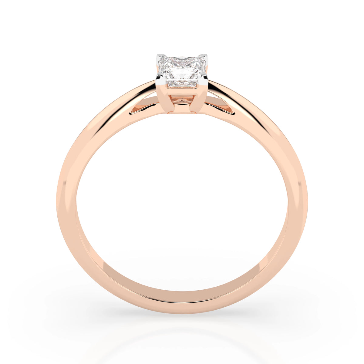 Inel de Logodnă Solitaire din Aur, Diamant Princess 0,30 CT