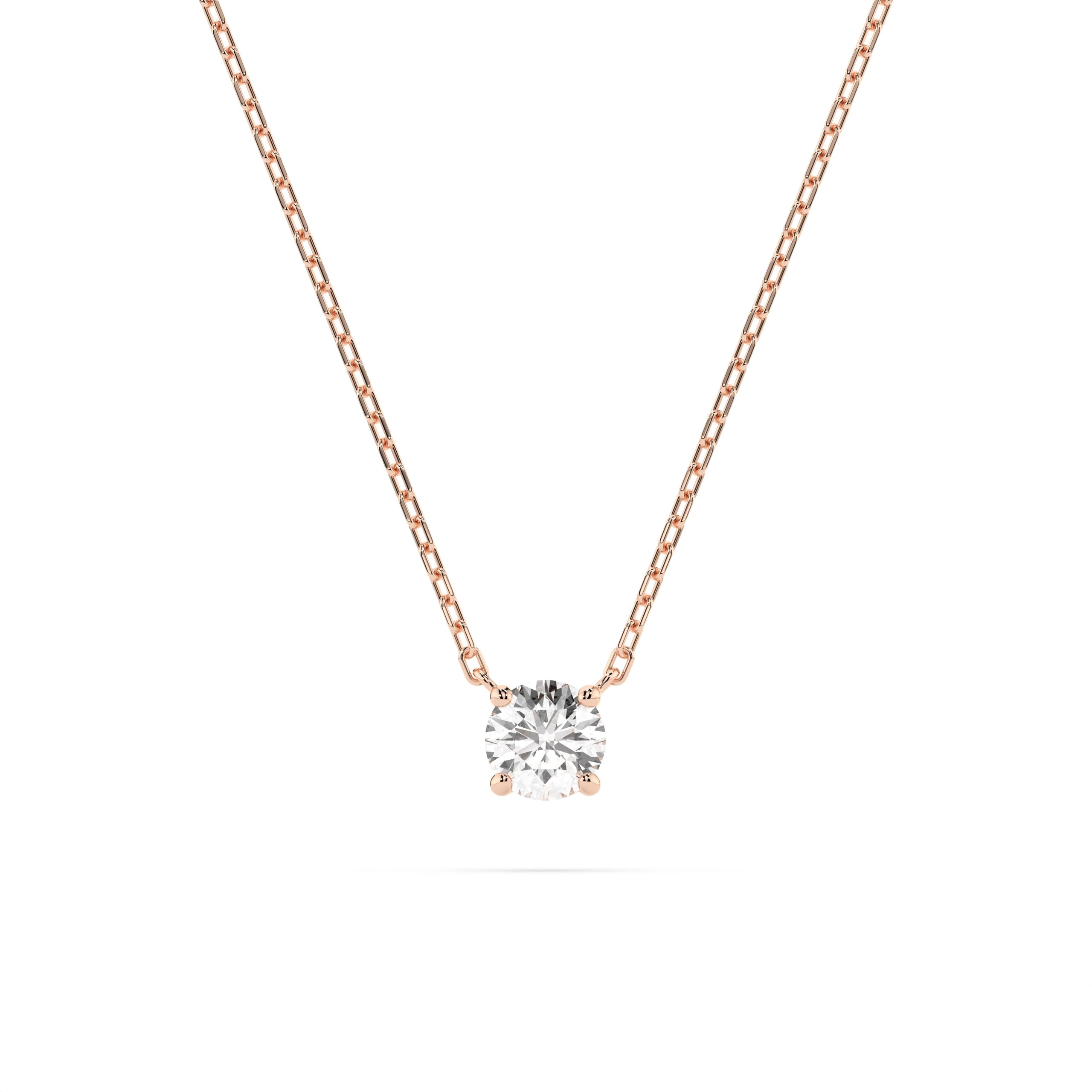 Colier din Aur cu Diamant Rotund Briliant 0.15 CT