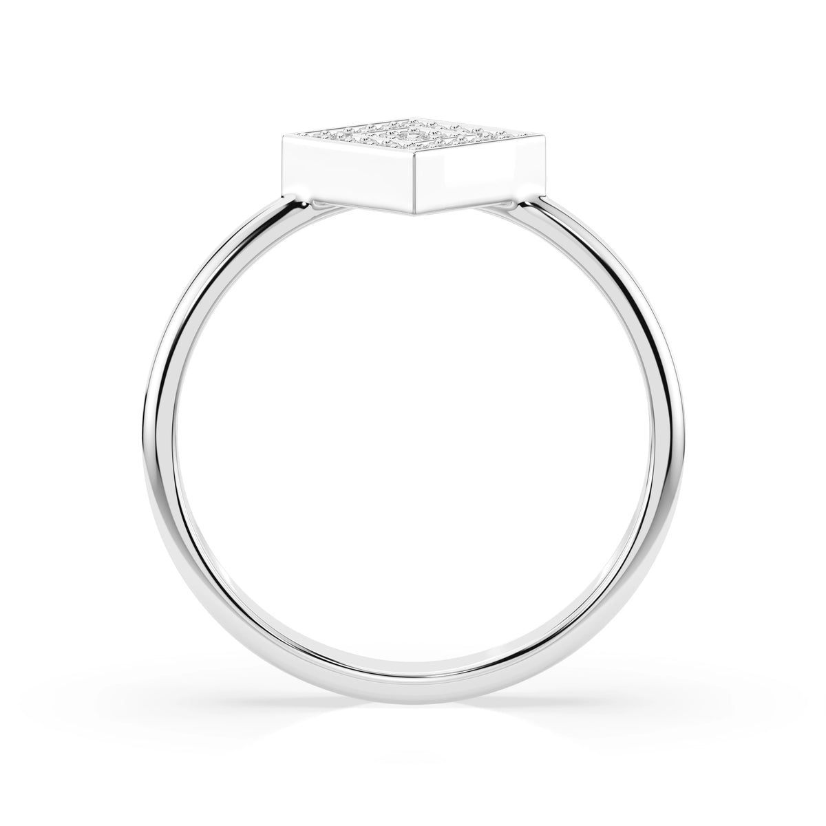 Inel din Aur cu Diamante, Forma Rotund Briliant, 0,12 CT