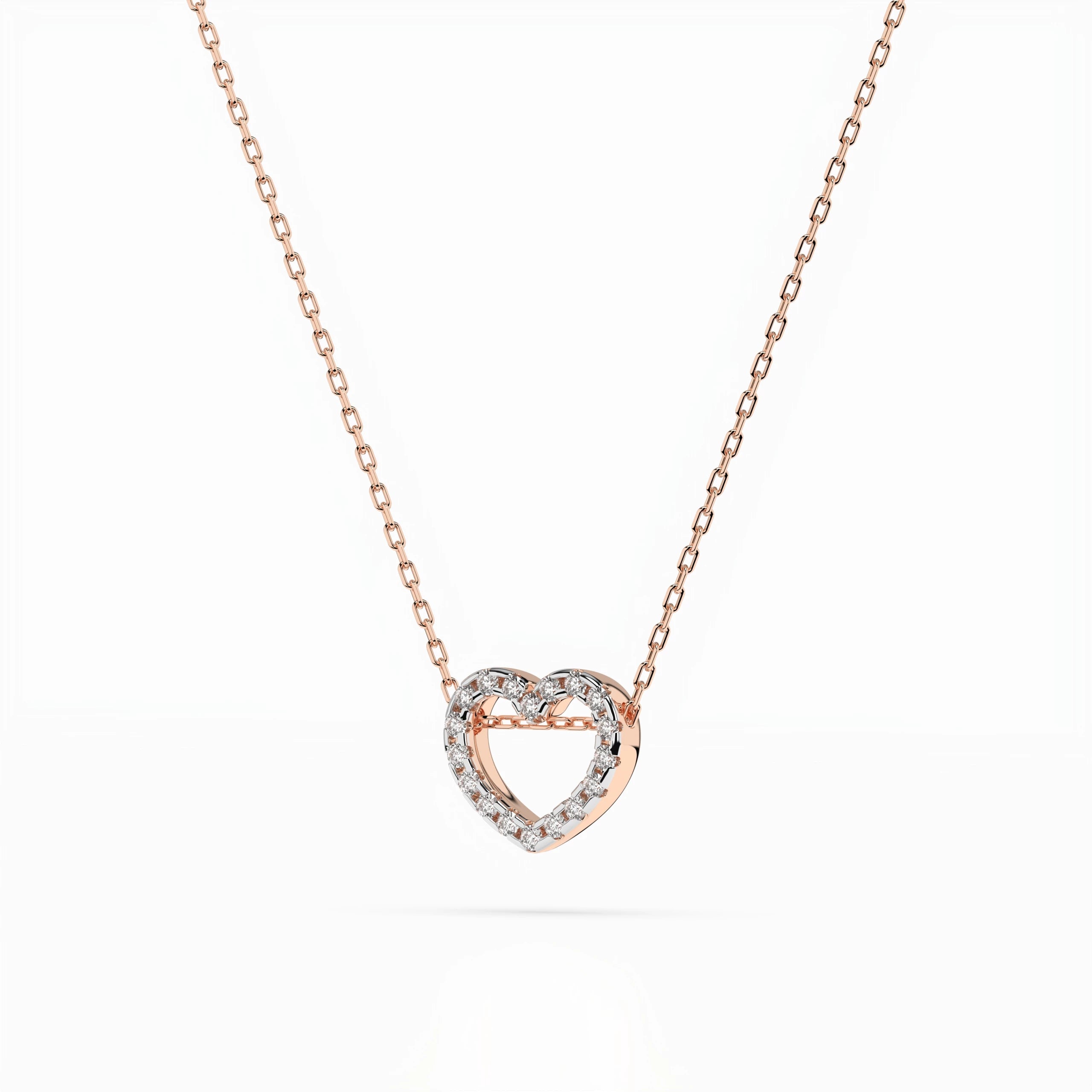 Colier din Aur cu Diamante Rotunde Briliant 0.09 CT