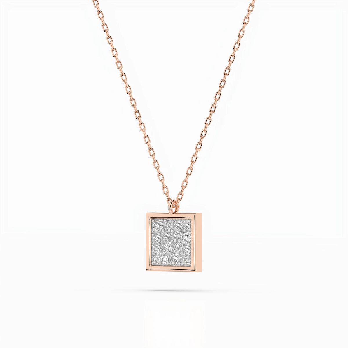 Colier din Aur cu Diamante, Forma Rotund Briliant, 0,13 CT
