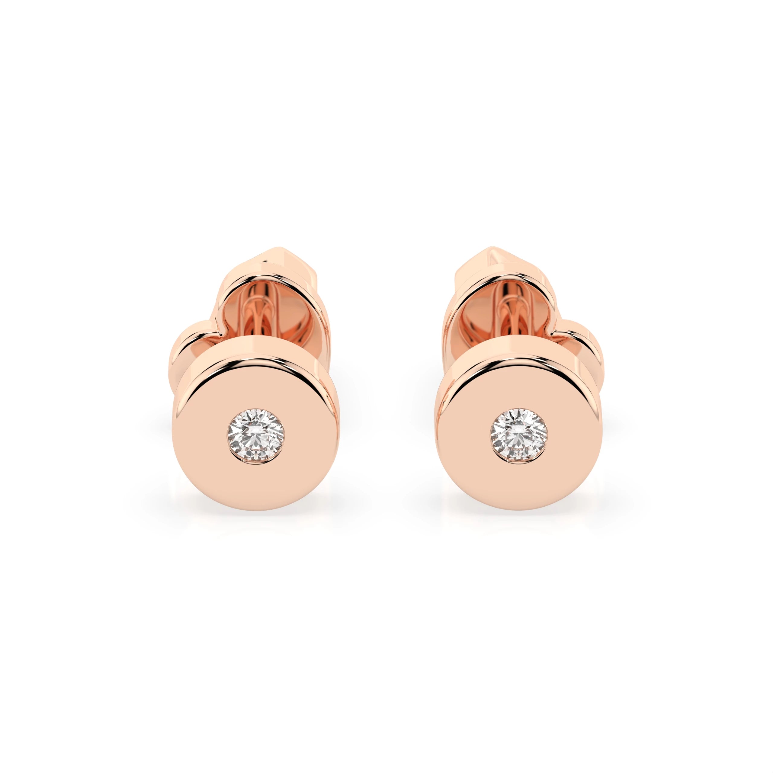 Cercei din Aur cu Diamante Rotunde Briliant 0.04 CT