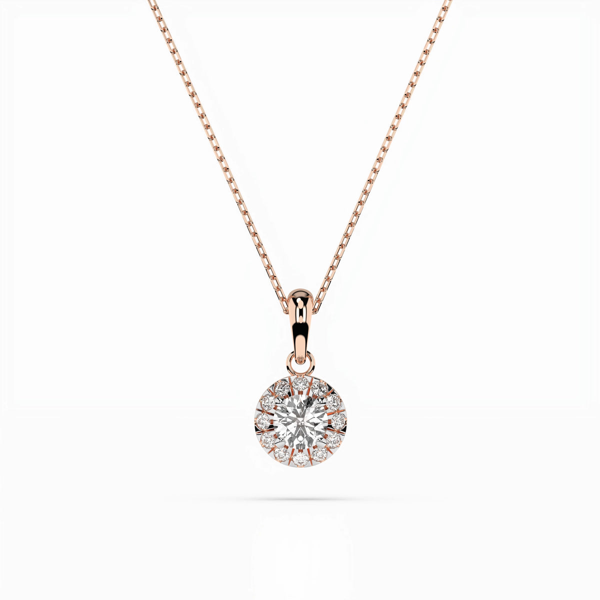 Colier din Aur cu Diamante, Forma Rotund Briliant, 0,30 CT
