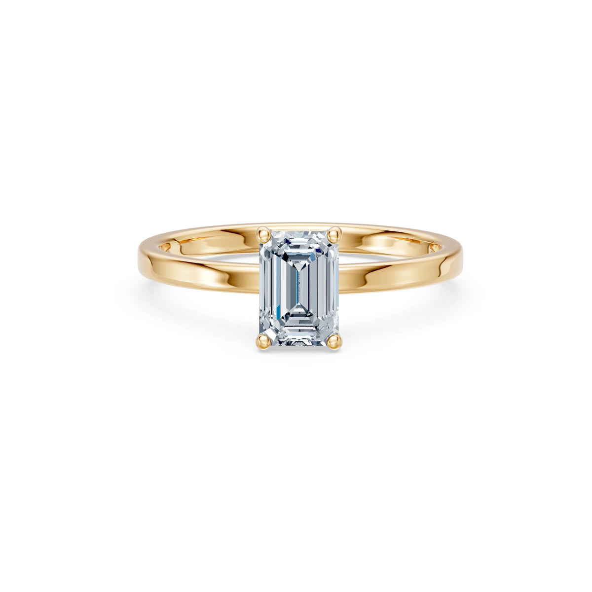 Inel de Logodnă Solitaire din Aur, Diamant Emerald 1,00 CT