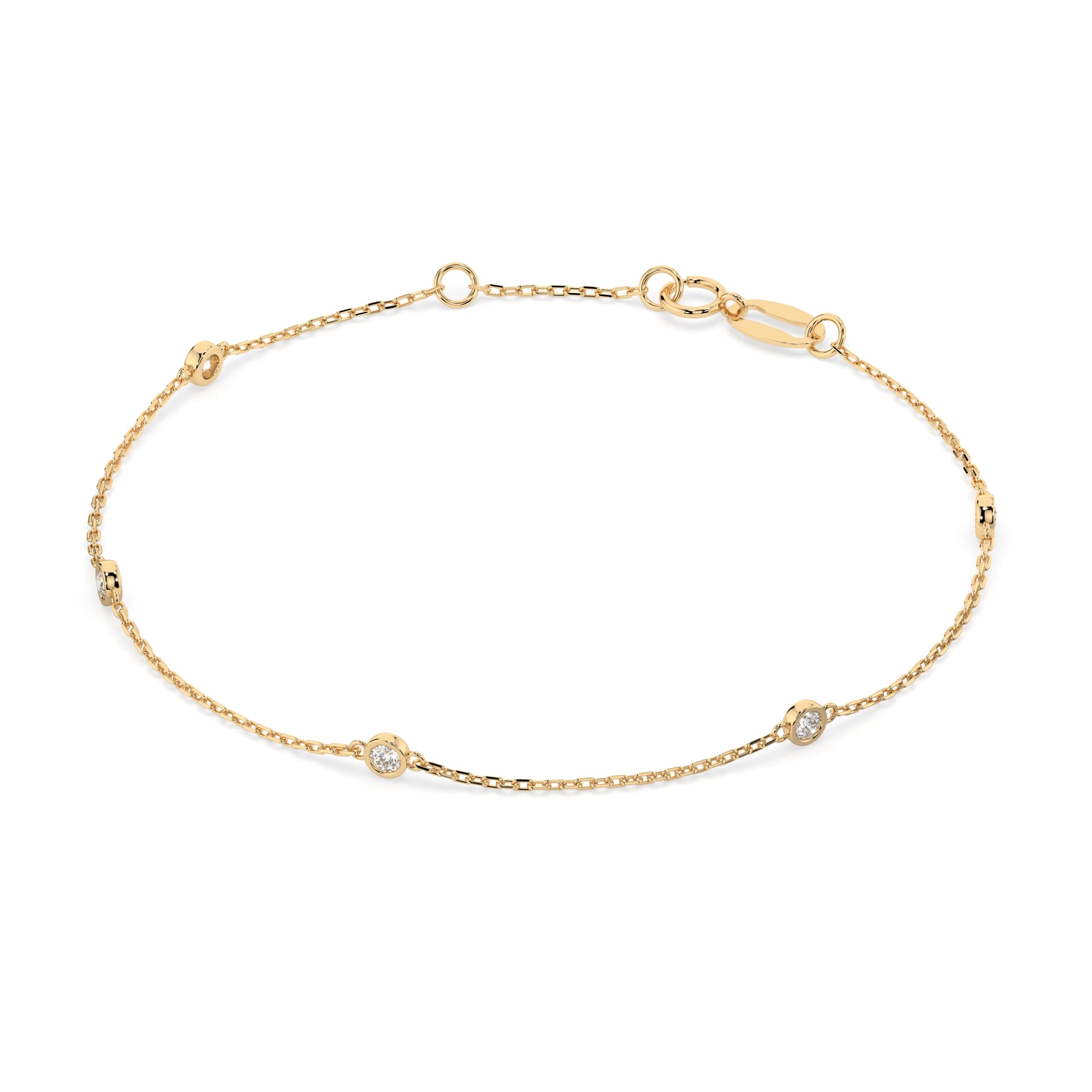 Brățară din Aur cu Diamante Rotunde Briliant 0.14 CT