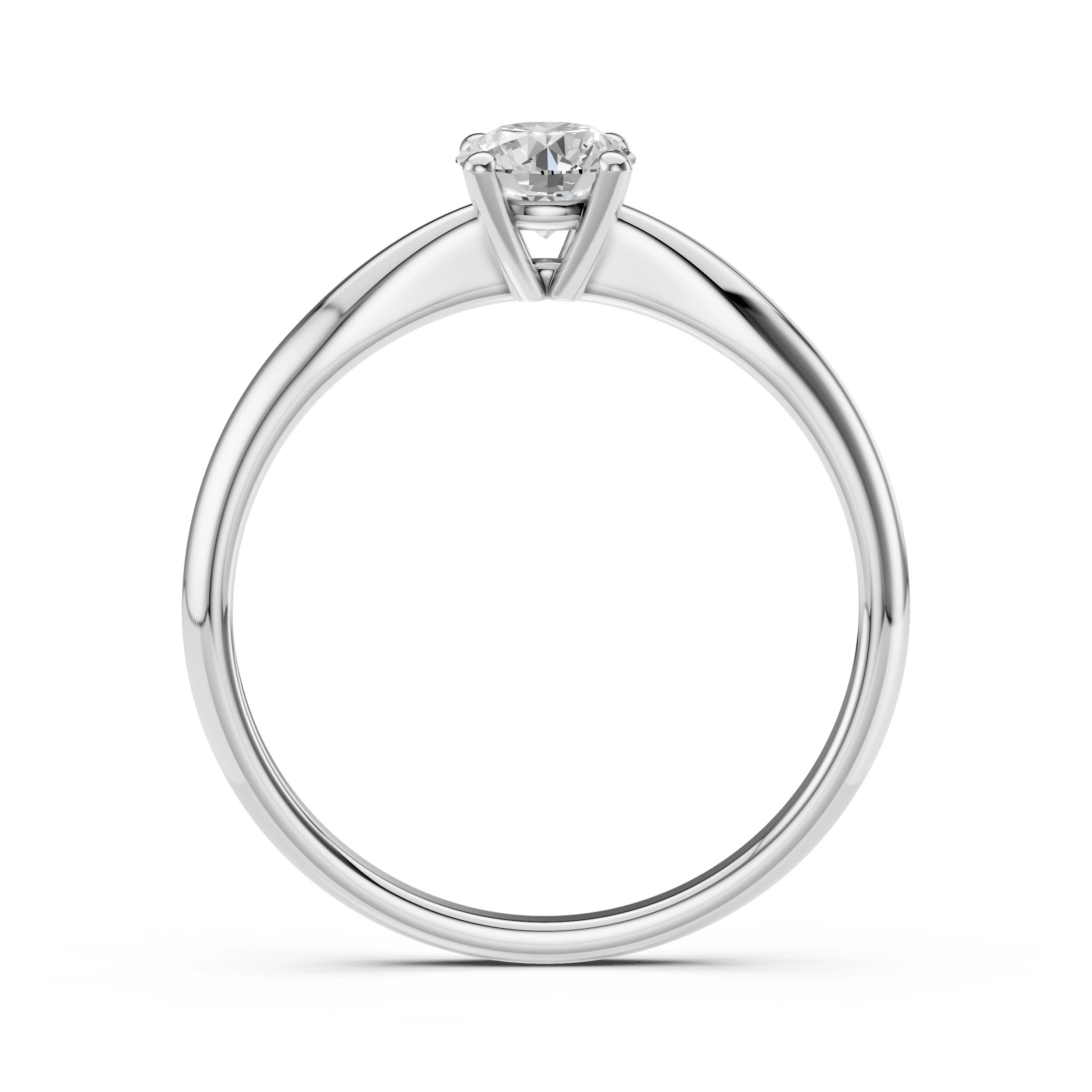 Inel de Logodnă Solitaire din Aur, Diamant Rotund Briliant 0.40 CT