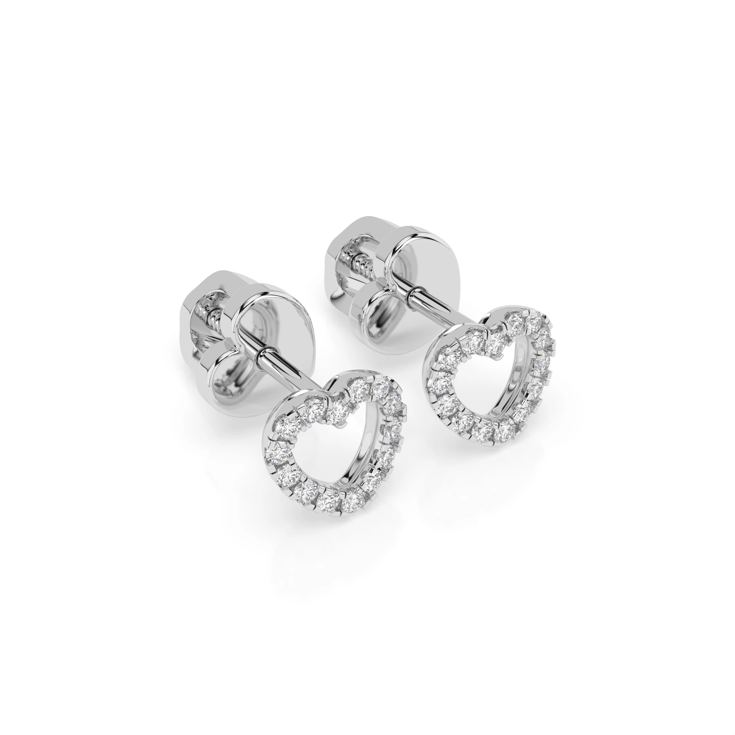 Cercei din Aur cu Diamante Rotunde Briliant 0.14 CT