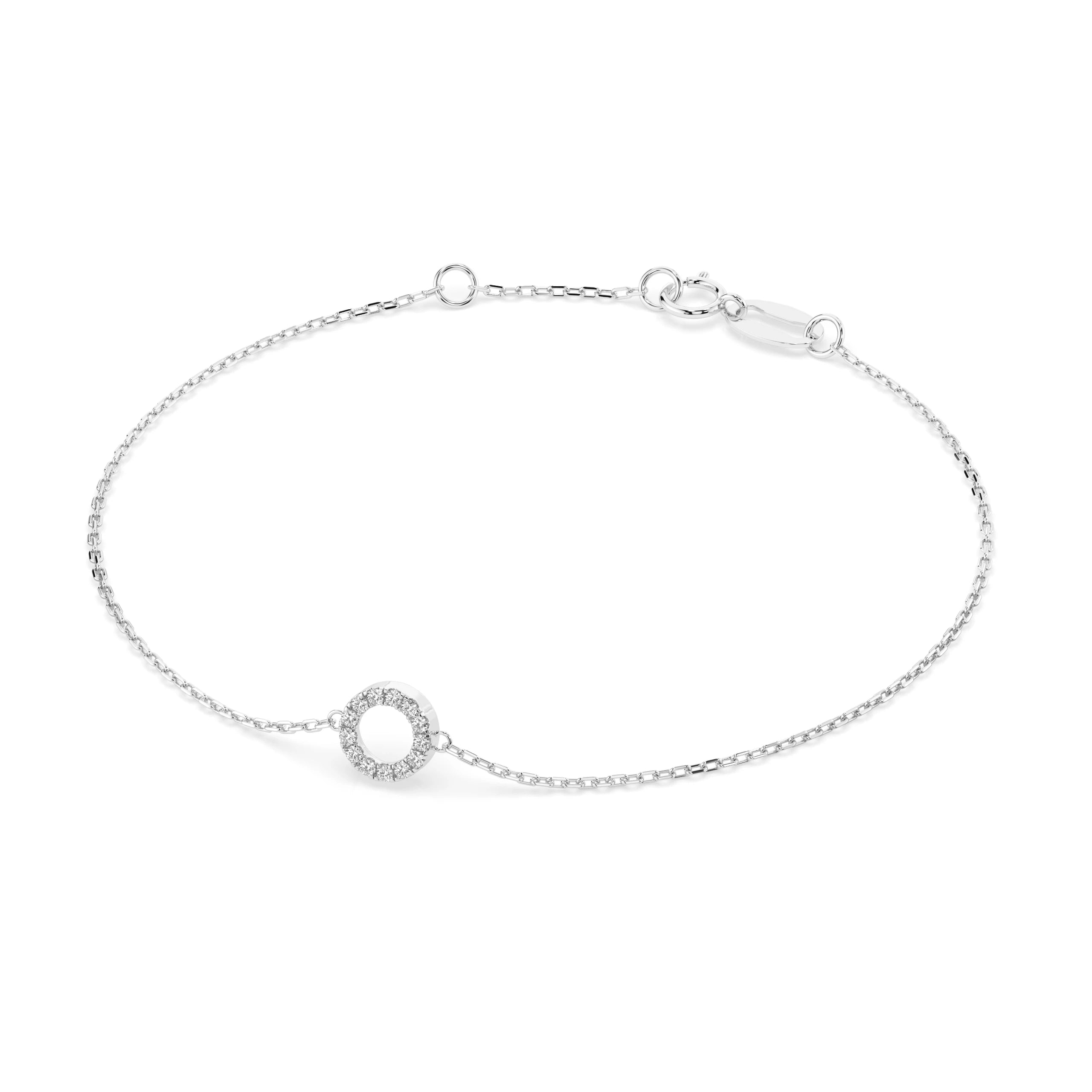 Brățară din Aur cu Diamante Rotunde Briliant 0.07 CT