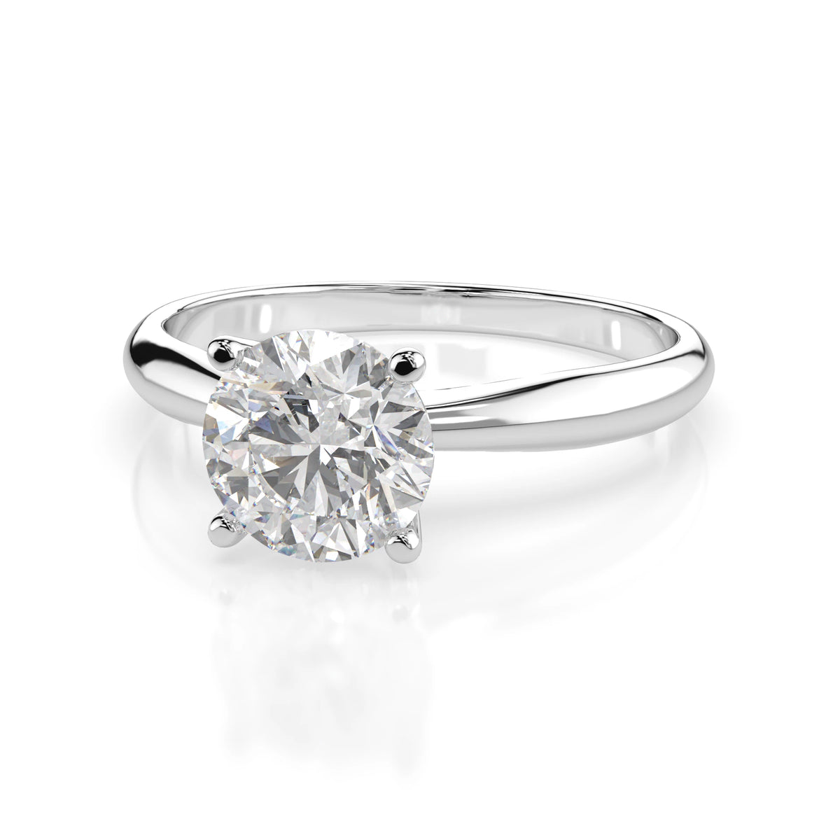 Inel de Logodnă Solitaire din Aur, Diamant Rotund Briliant 1,00 CT