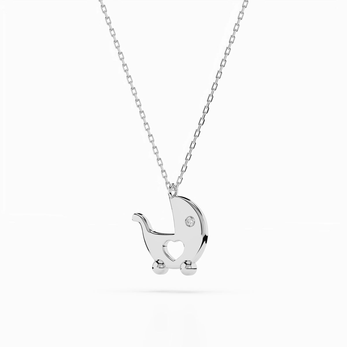 Colier din Aur cu Diamant, Forma Rotund Briliant, 0,01 CT