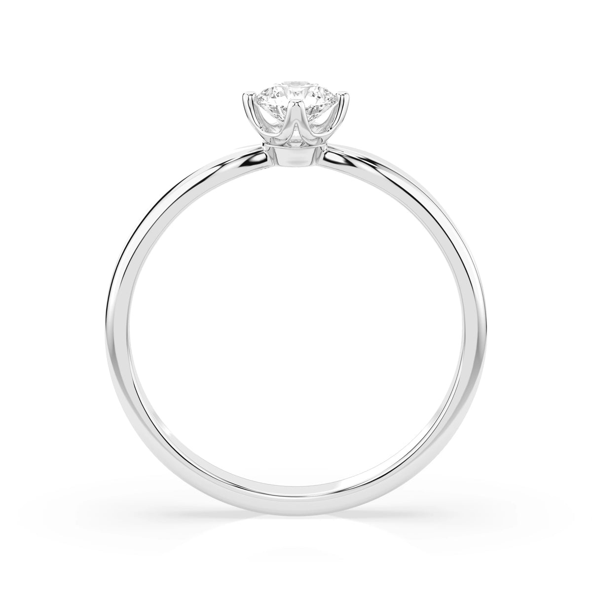 Inel de Logodnă Solitaire din Aur, Diamant Rotund Briliant 0,30 CT