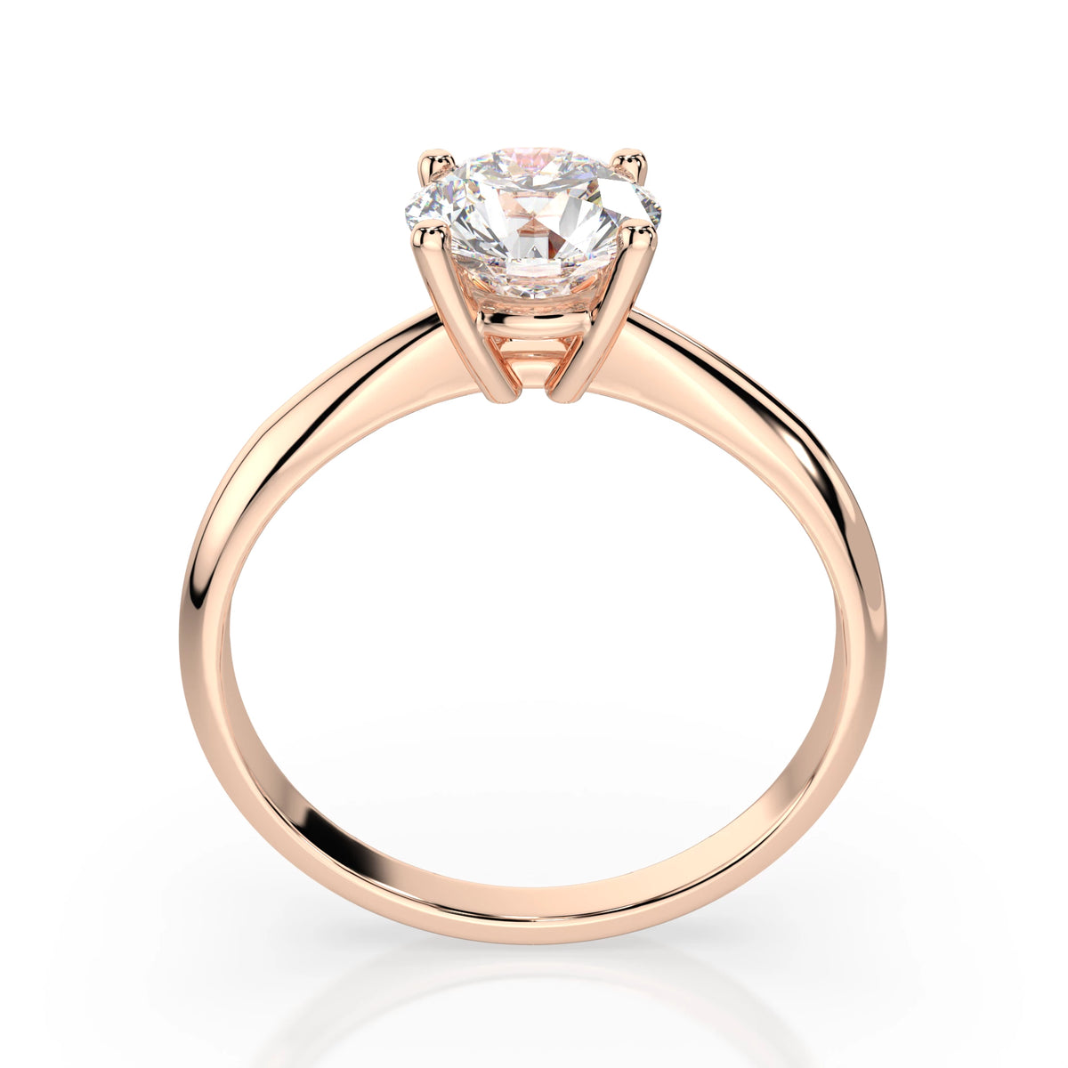 Inel de Logodnă Solitaire din Aur, Diamant Rotund Briliant 1,00 CT