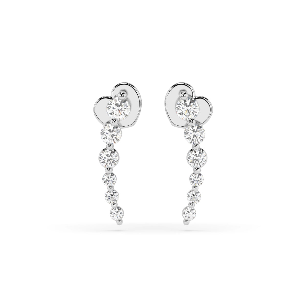 Cercei din Aur cu Diamante, Forma Rotund Briliant, 0,35 CT