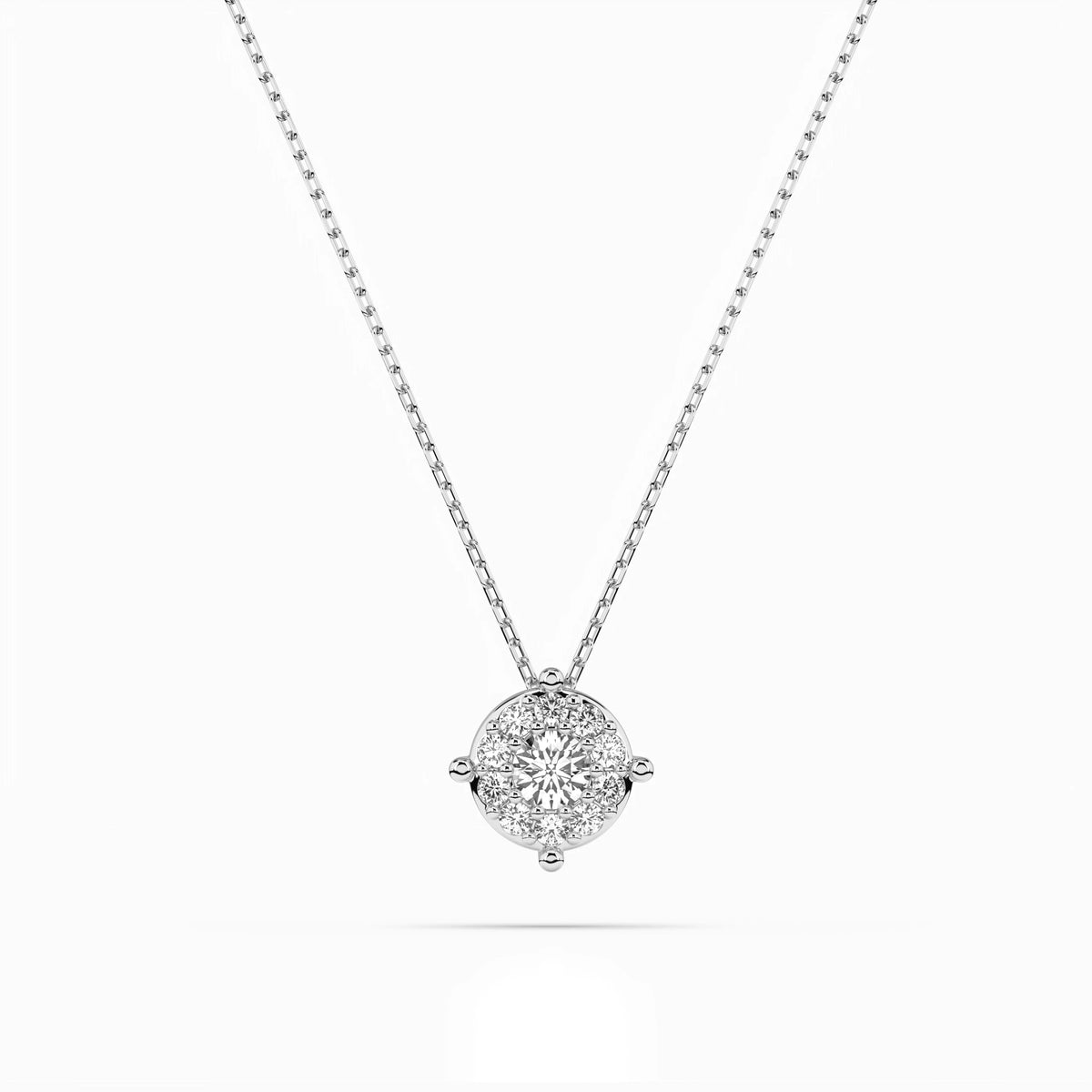 Colier din Aur cu Diamante, Forma Rotund Briliant, 0,18 CT