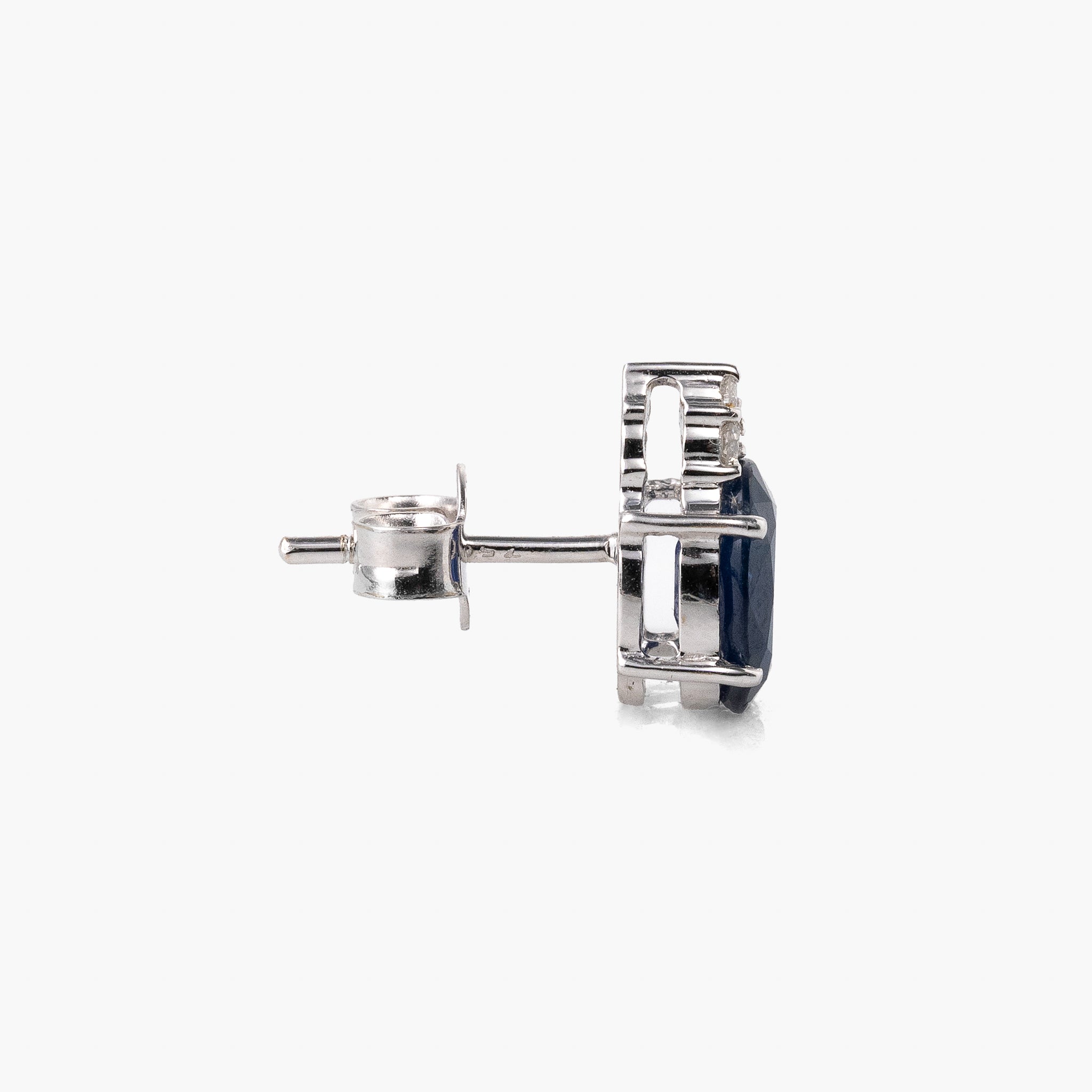 Cercei aur 18k cu safire 3.02 ct si diamante