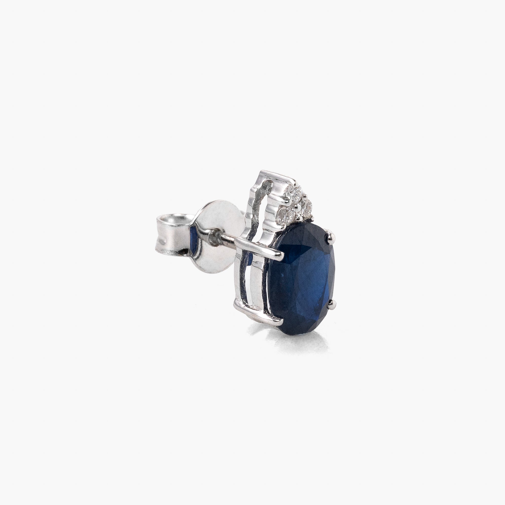 Cercei aur 18k cu safire 3.02 ct si diamante
